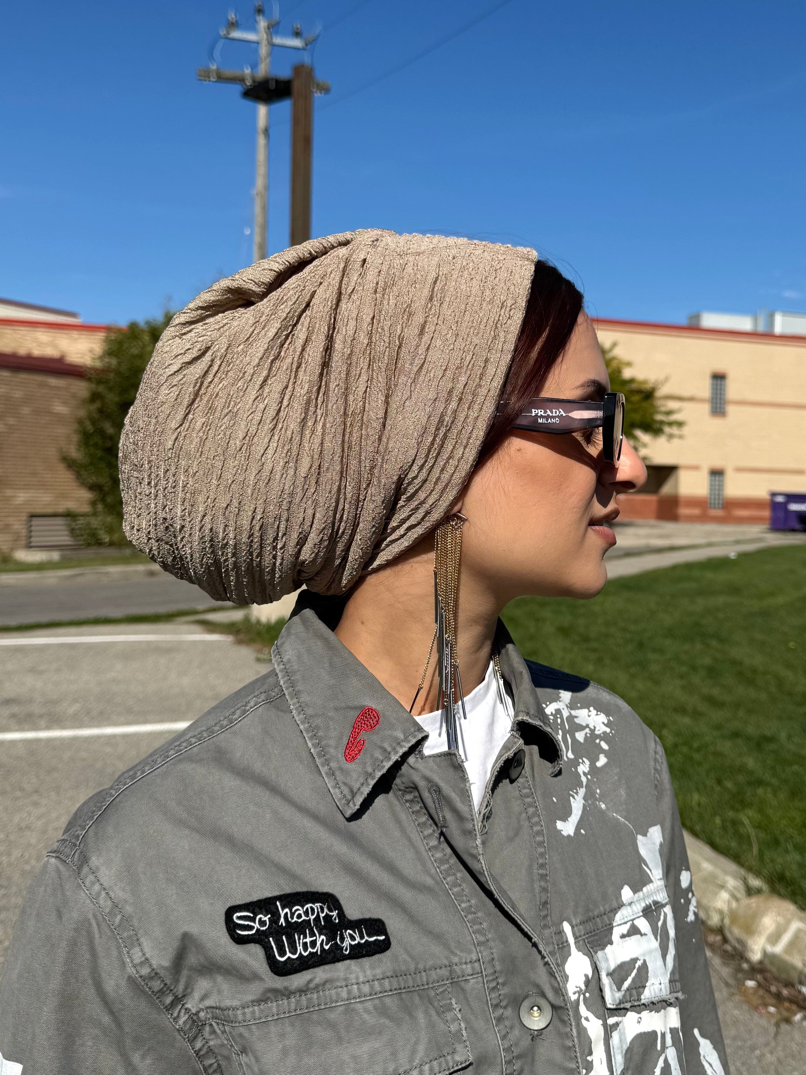 Beanie Rippled - Khaki