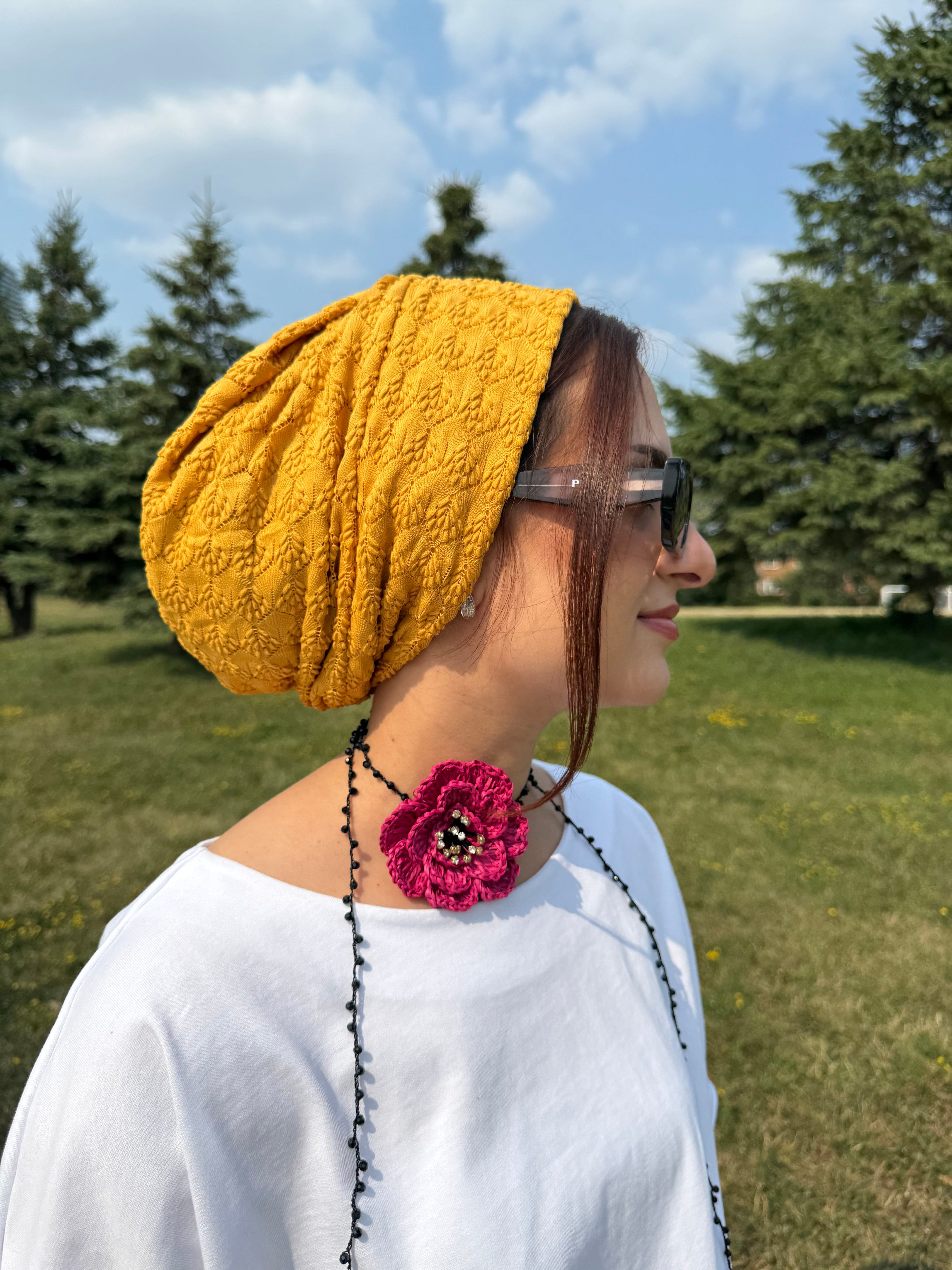 Beanie Sunbula - Yellow - Turban Couture