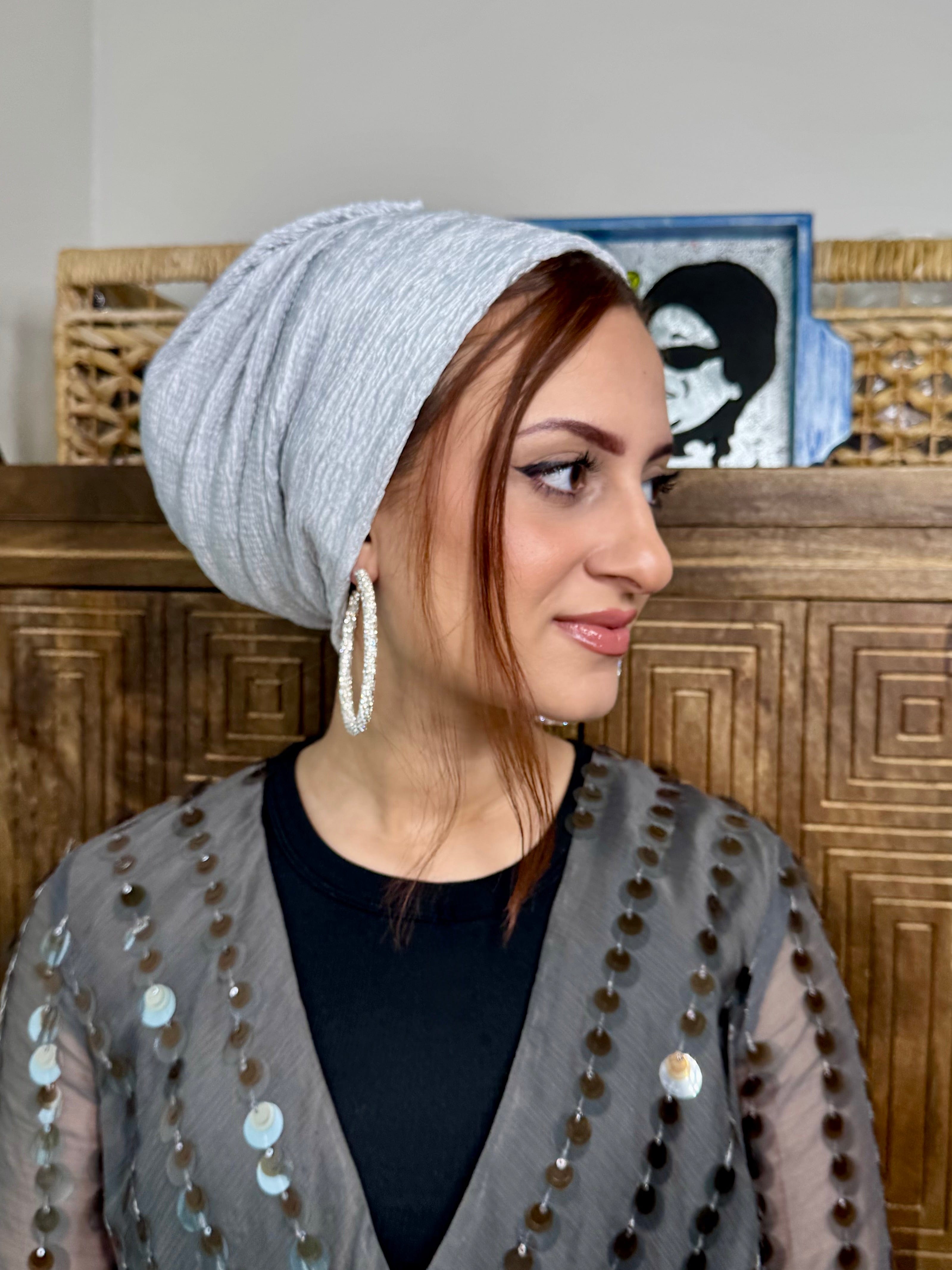 Beanie Rippled - Light Grey