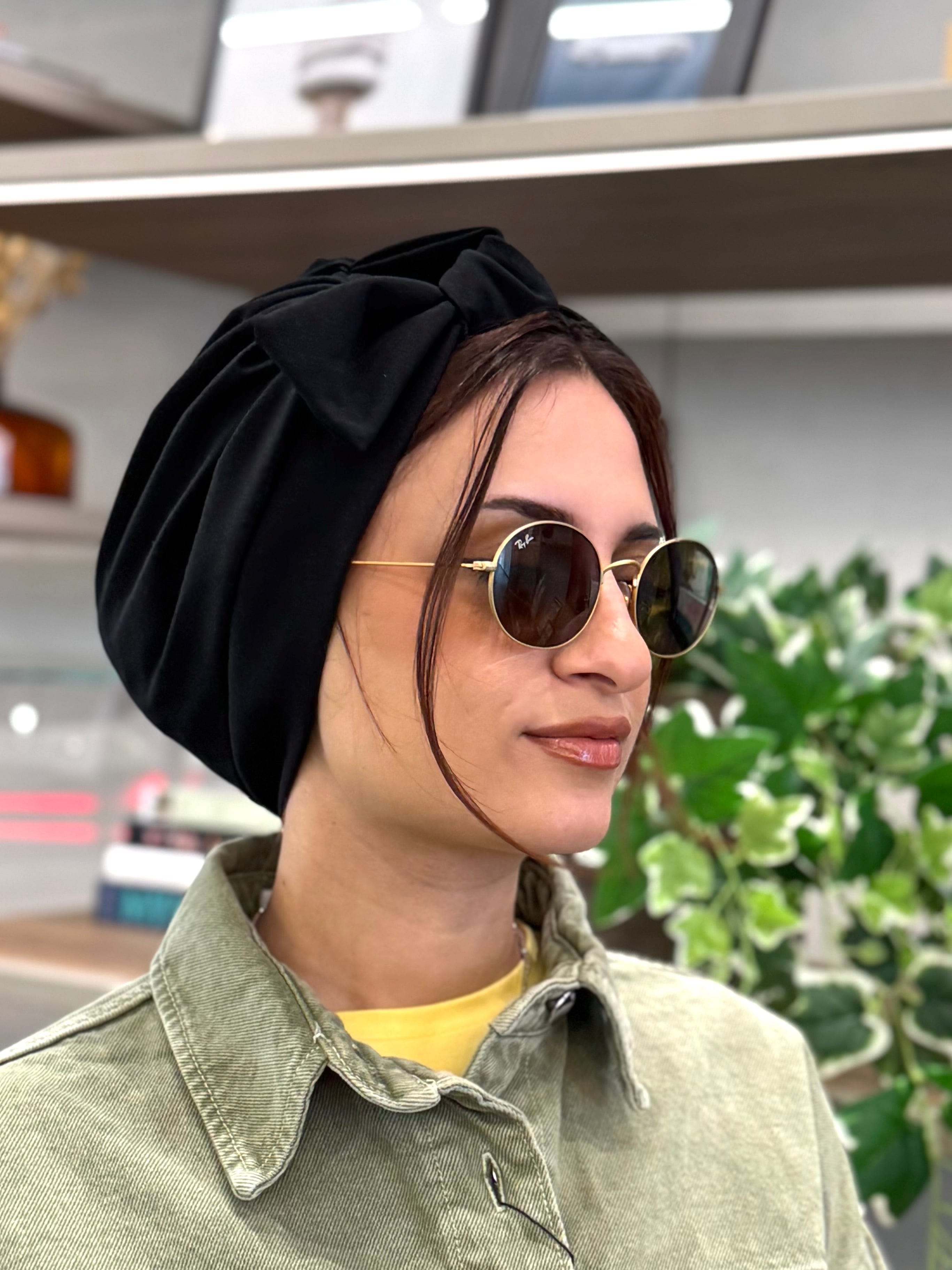 Turban Bow - Black - Turban Couture