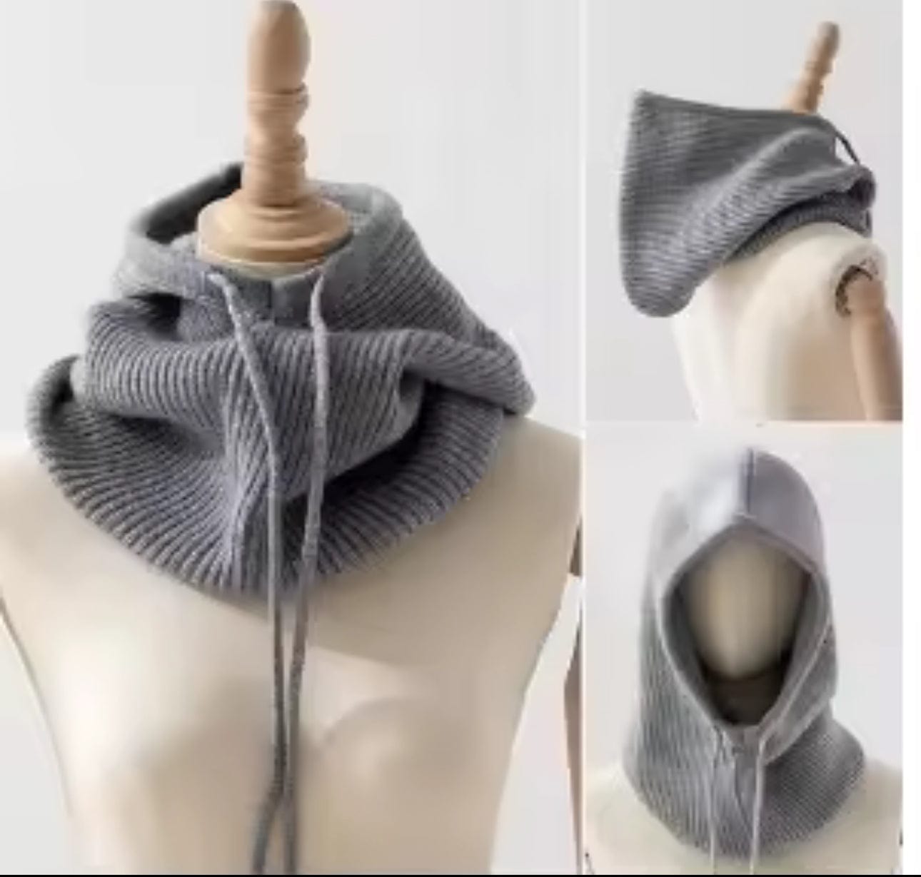 Hoodie Balaclava - Grey - Turban Couture