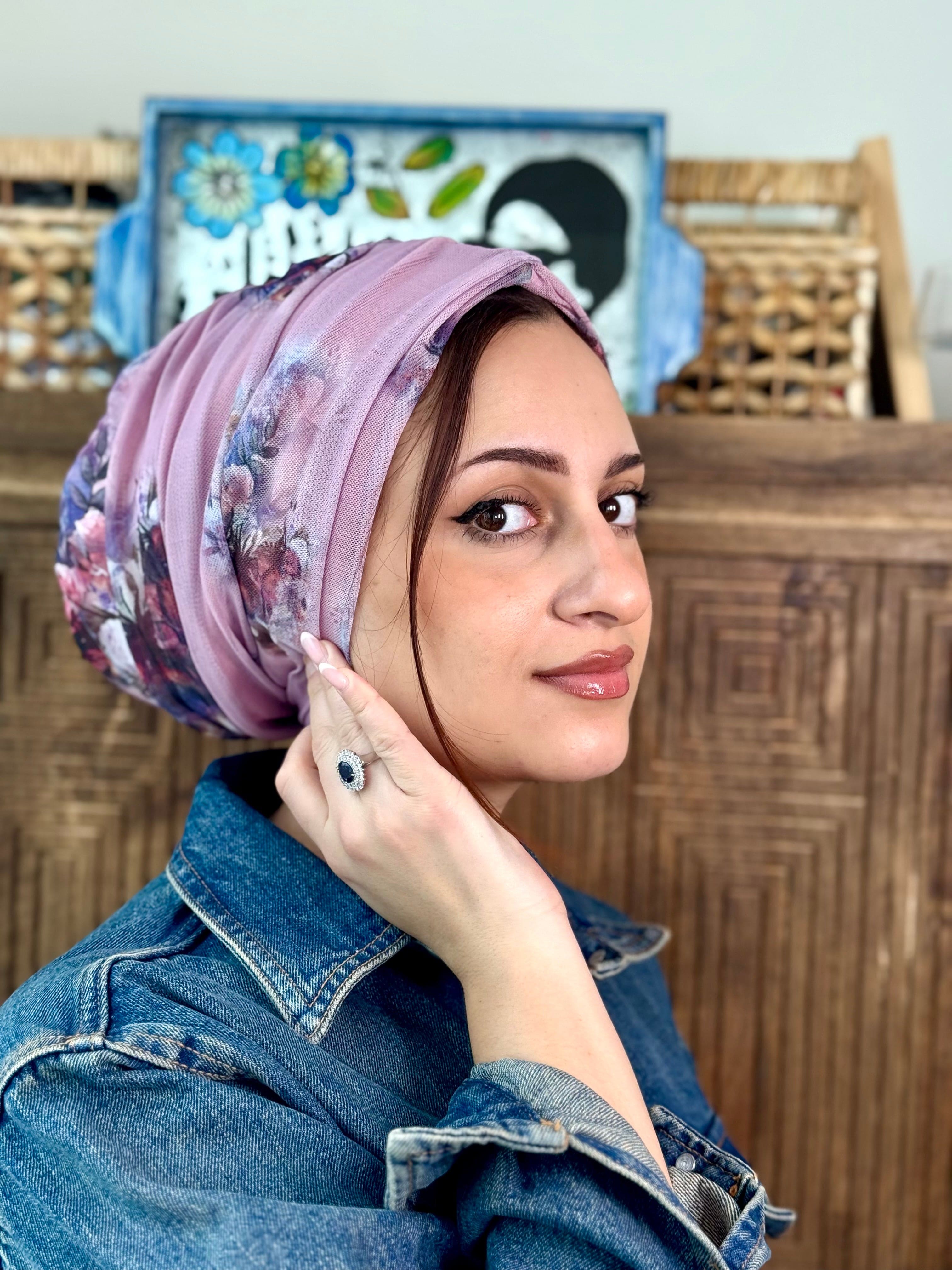 Beanie Tulle - Pinky Summer - Turban Couture