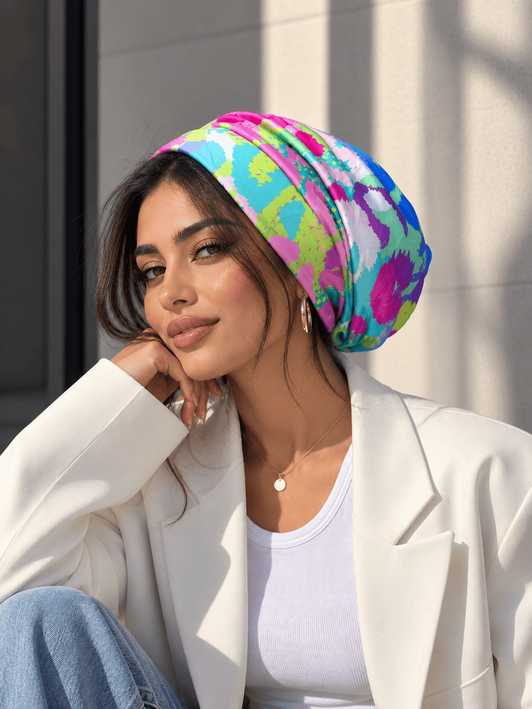 Beanie Satin - Colourful Day