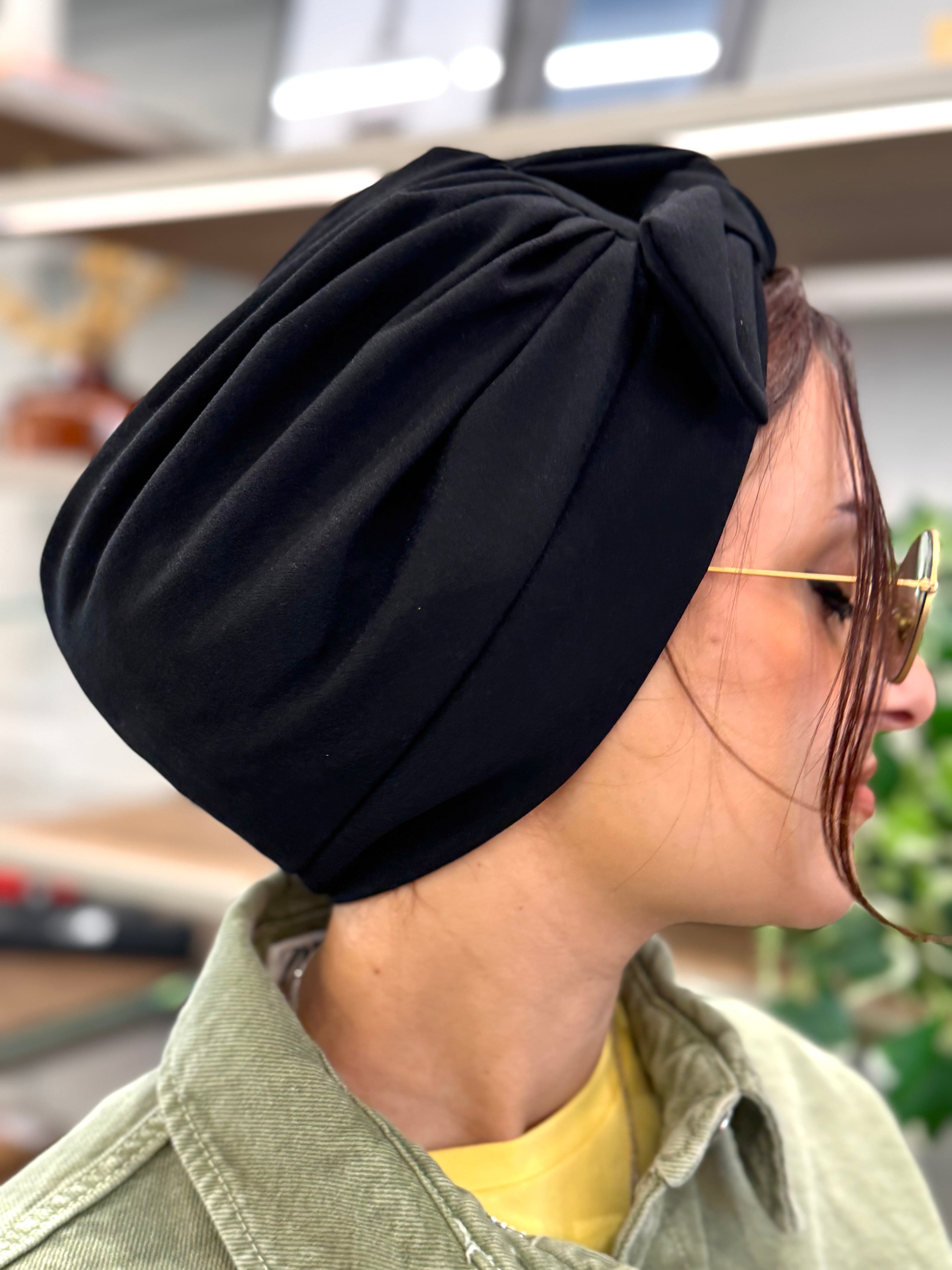 Turban Bow - Black - Turban Couture