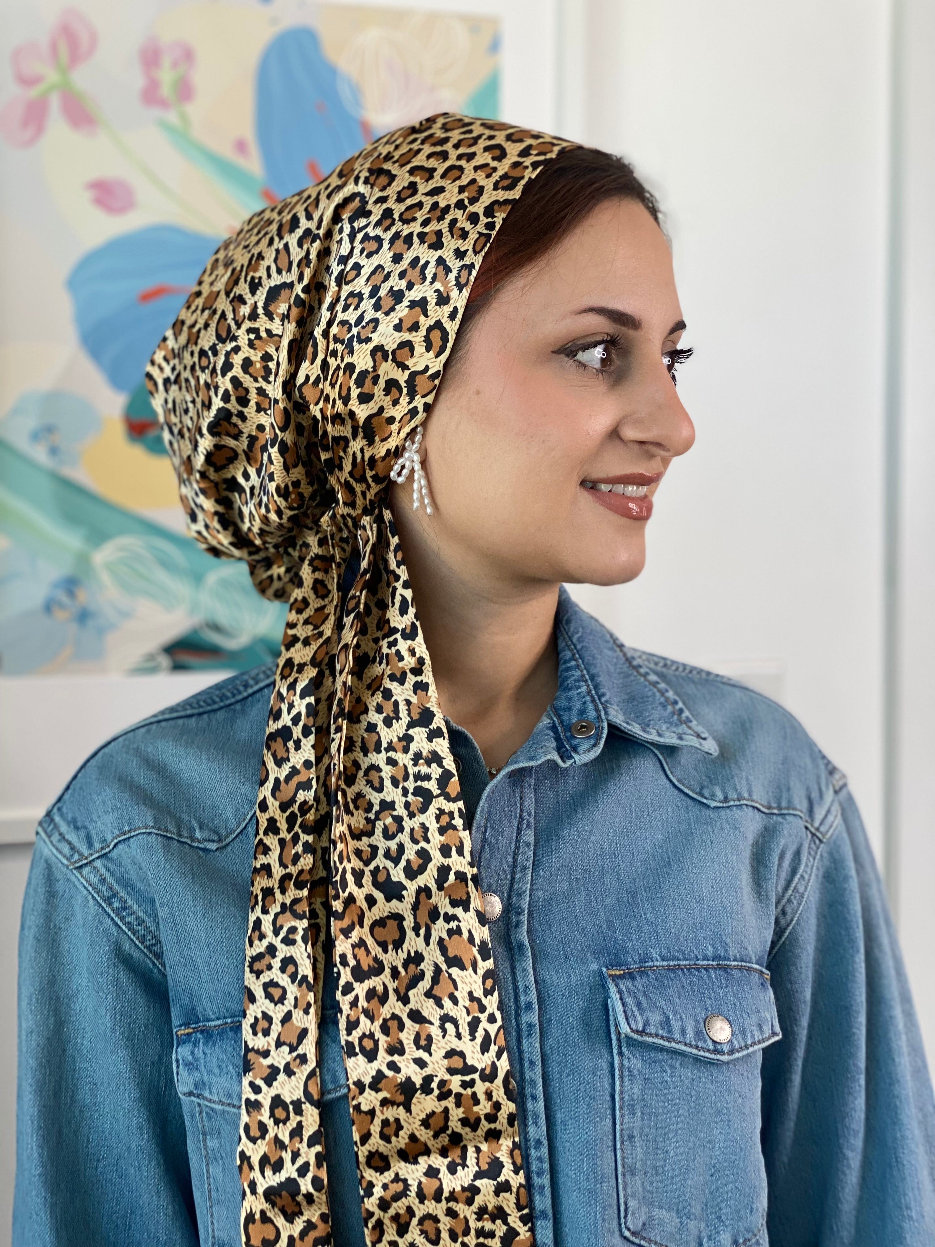 Head Wrap Satin - Animal Print