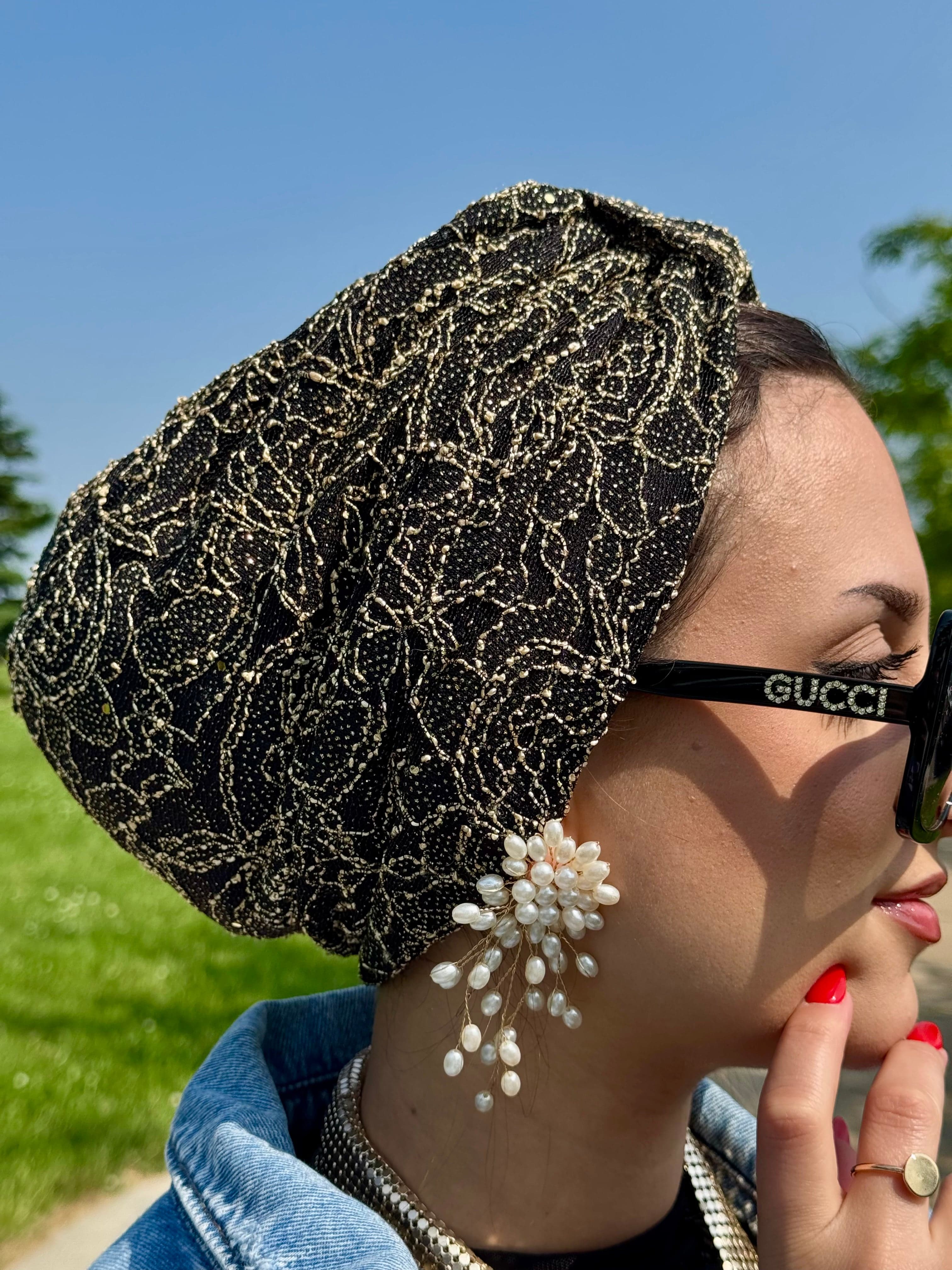 Turban Basic Shimmer - Gold Black