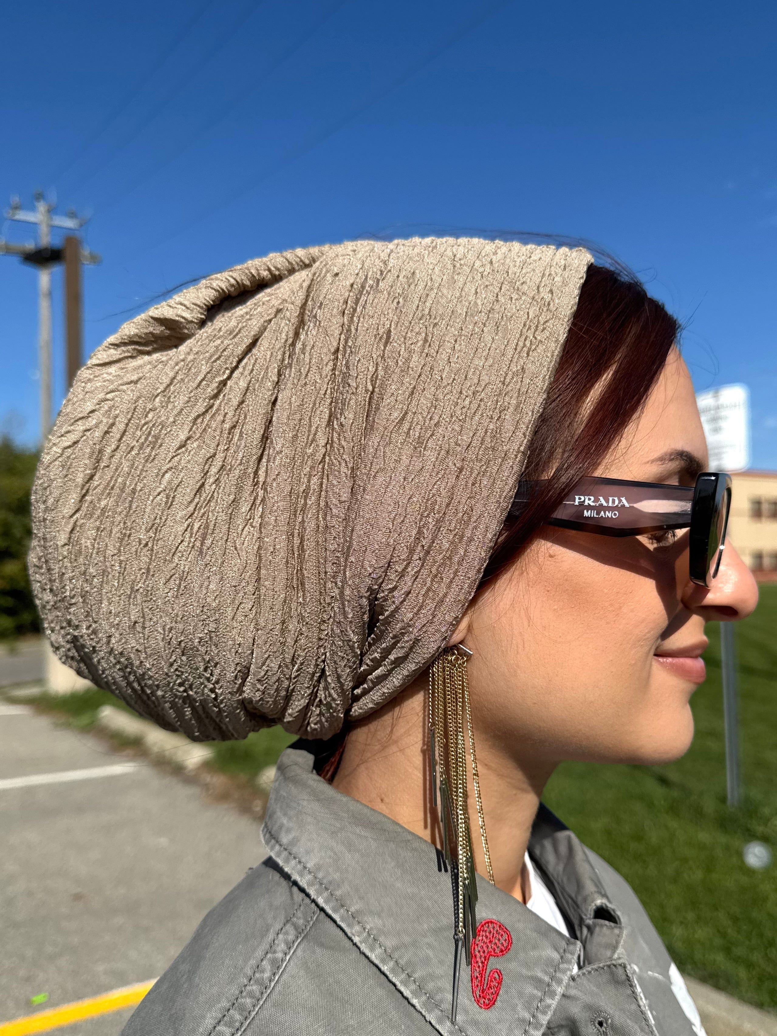 Beanie Rippled - Khaki