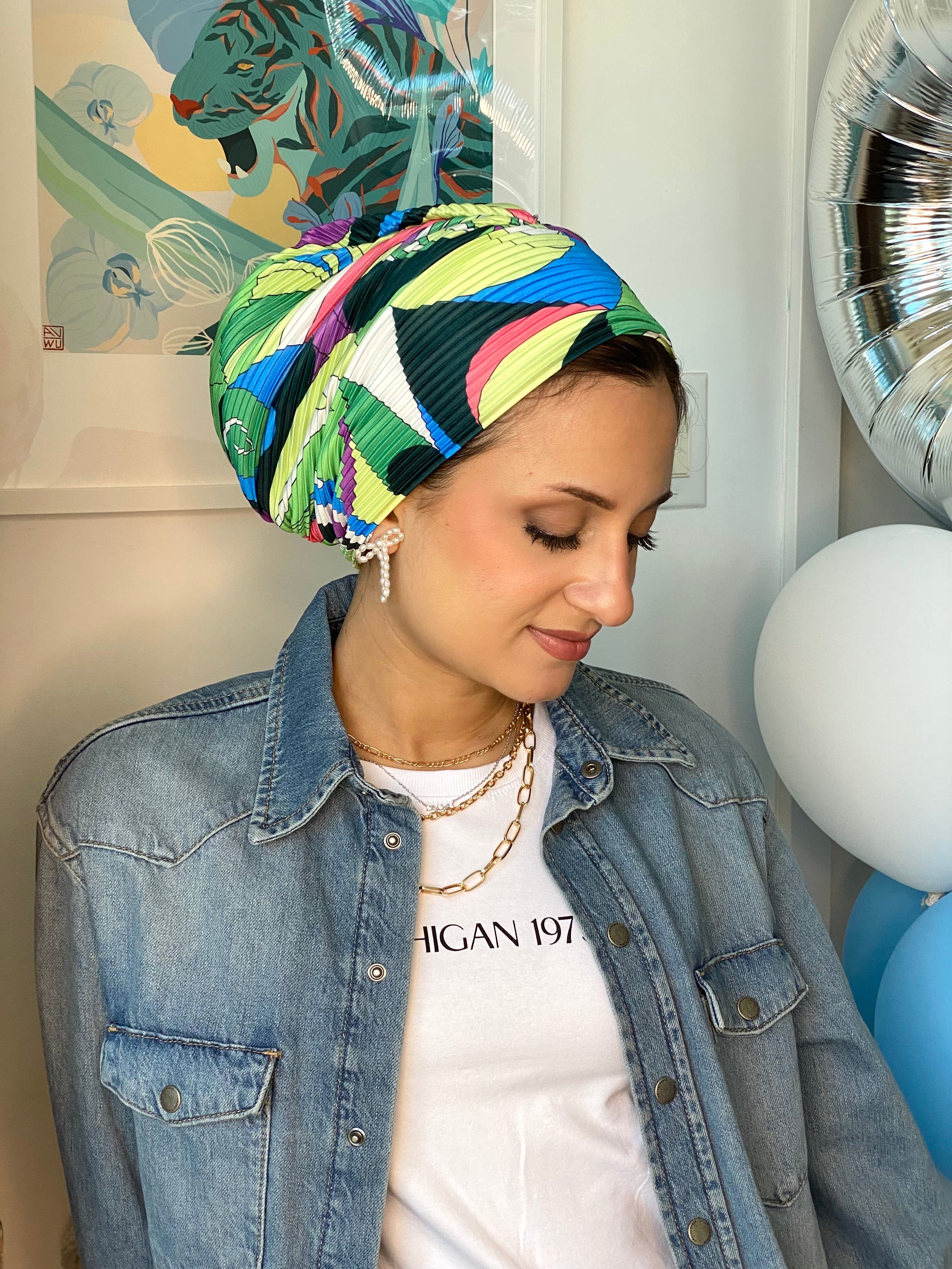 Beanie Pleated - Candy Green