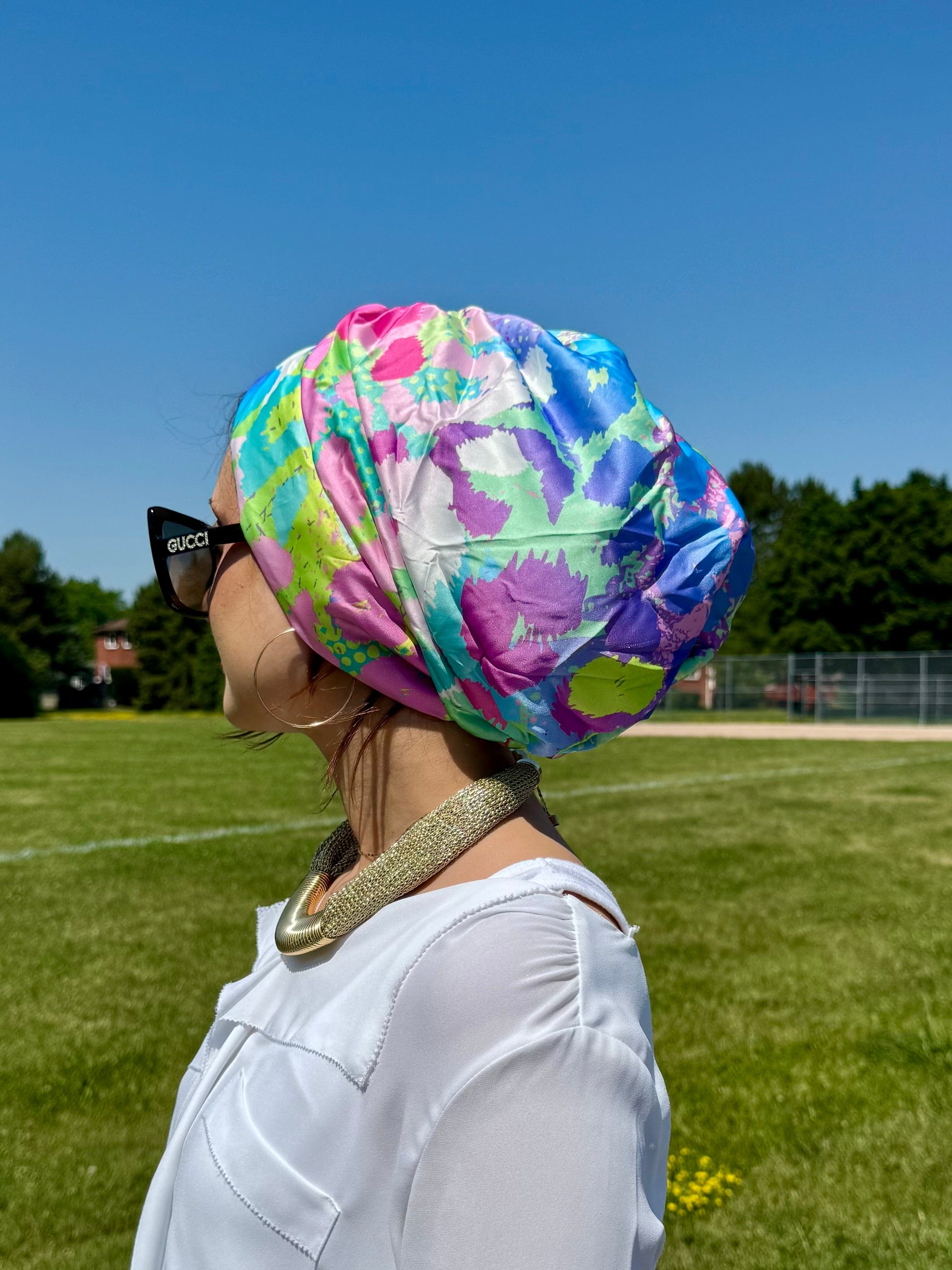 Beanie Satin - Colourful Day - Turban Couture