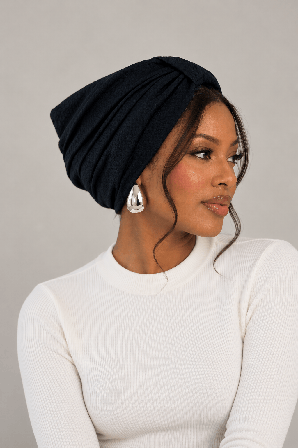 Turban Basic printed Jersey - Black