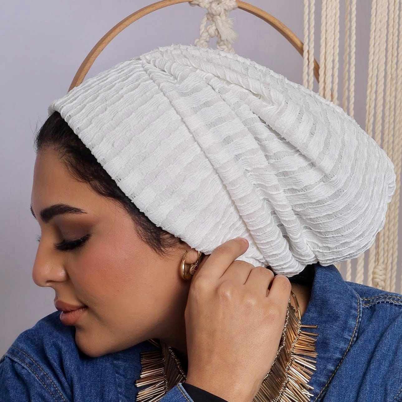 Beanie Rippled - Off White