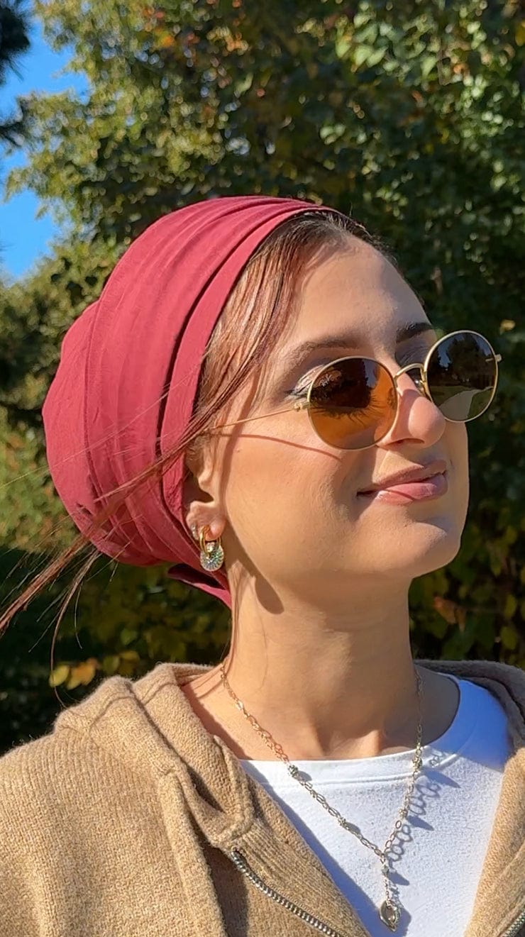 Beanie 2 pieces Jersey Set - Burgundy