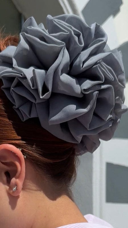 Volumizing Scrunchie Hair Clip - Xlarge Size - Dark Grey