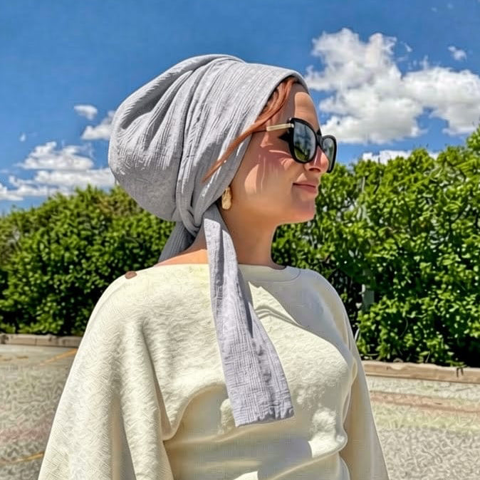 Beanie Wrap - Light Grey