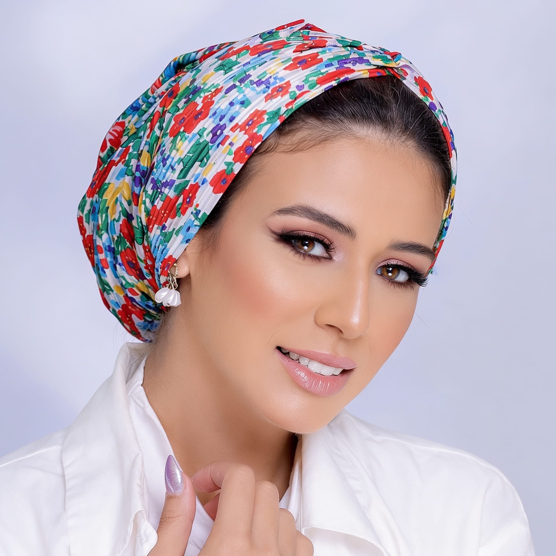 Beanie Pleated - Floral Summer
