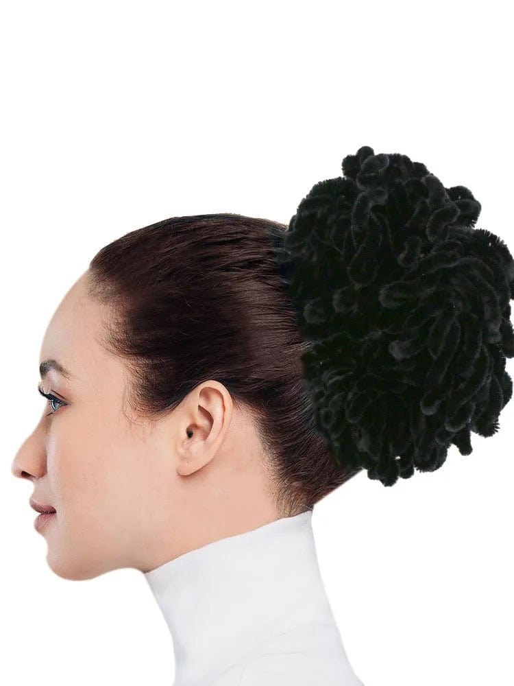 Volumizing Scrunchie Hair band - Black - Turban Couture
