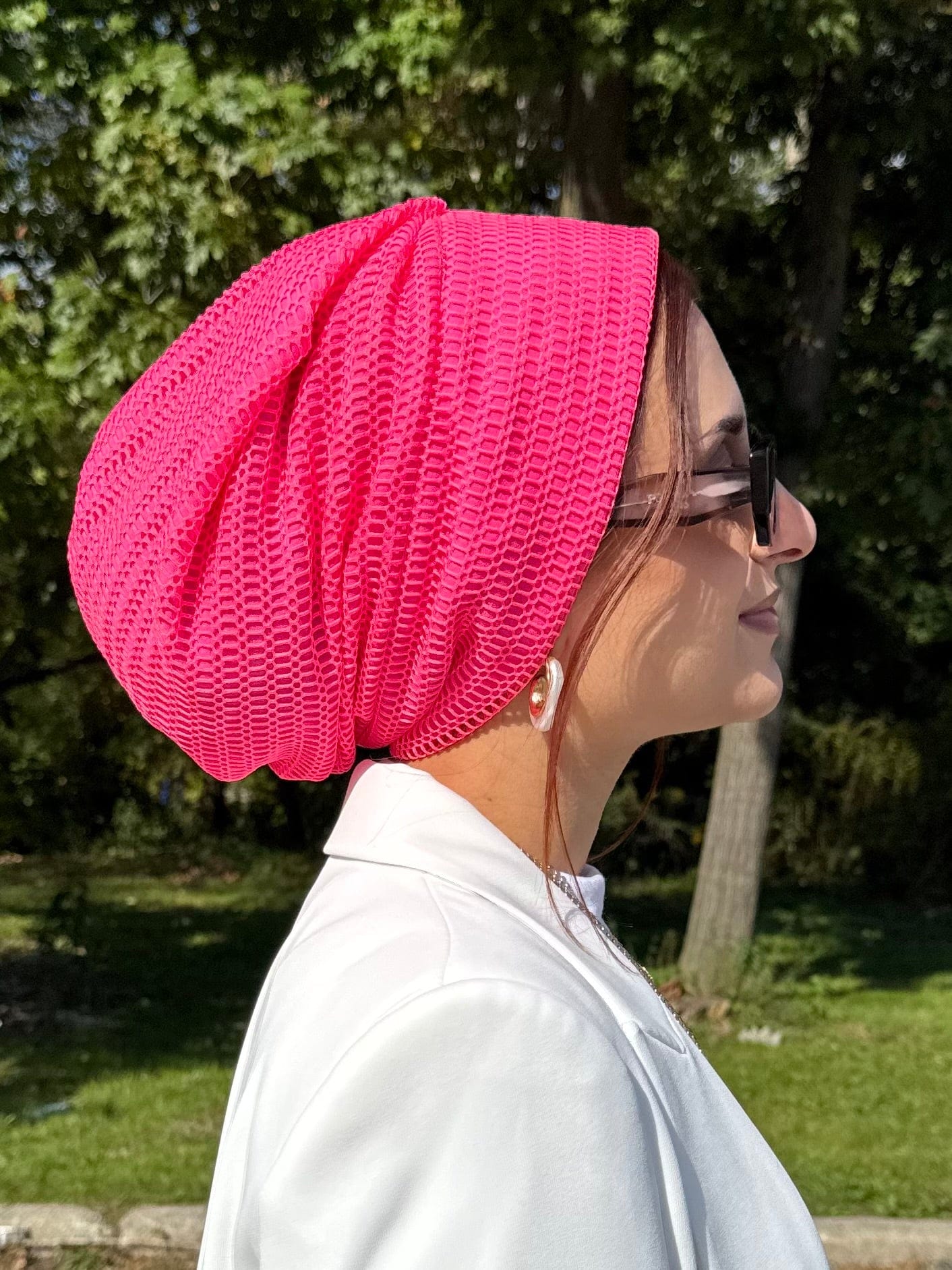 Beanie Knit - Neon Fuchsia