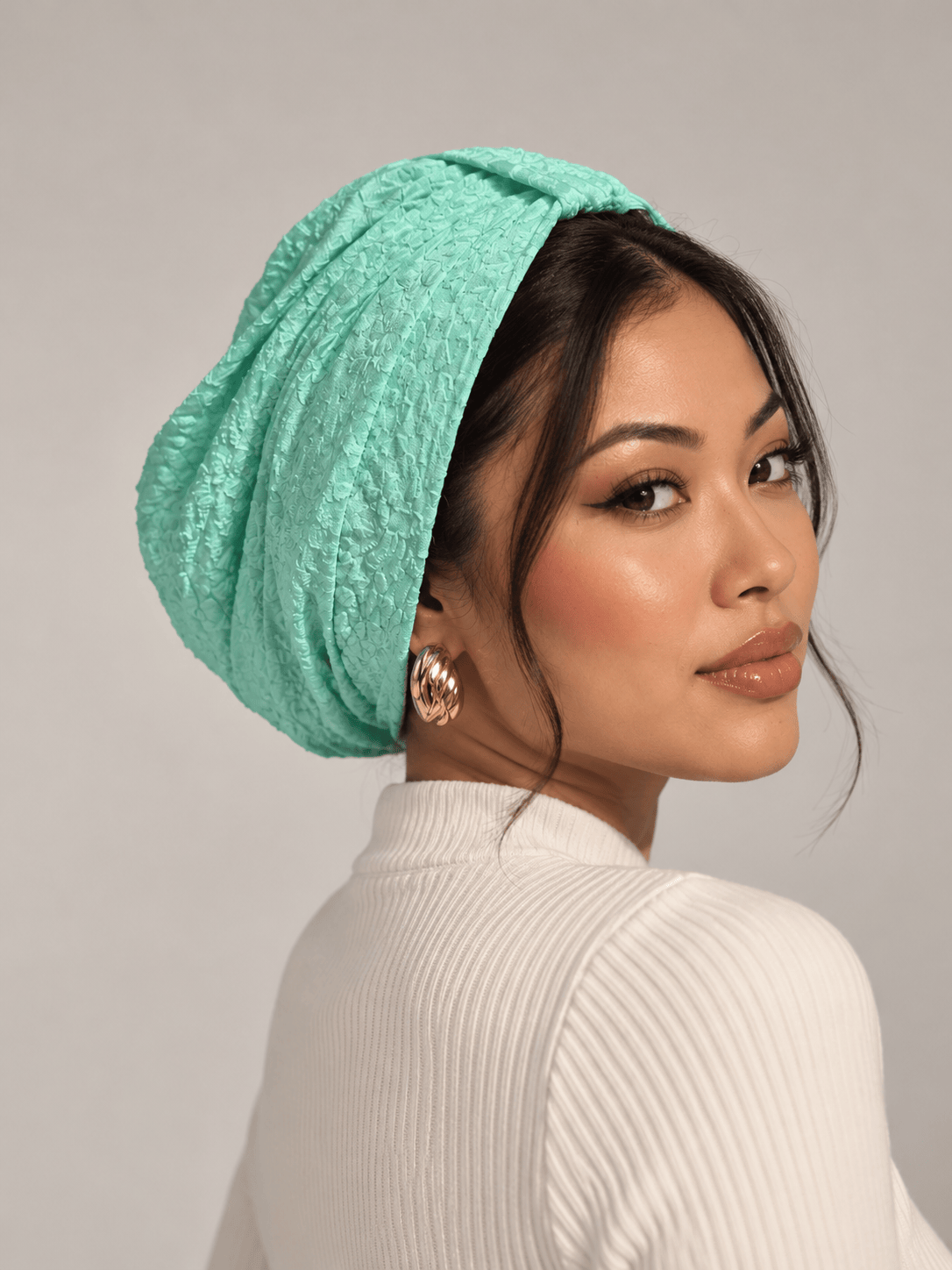 Turban Basic Printed Jersey - Pistachio