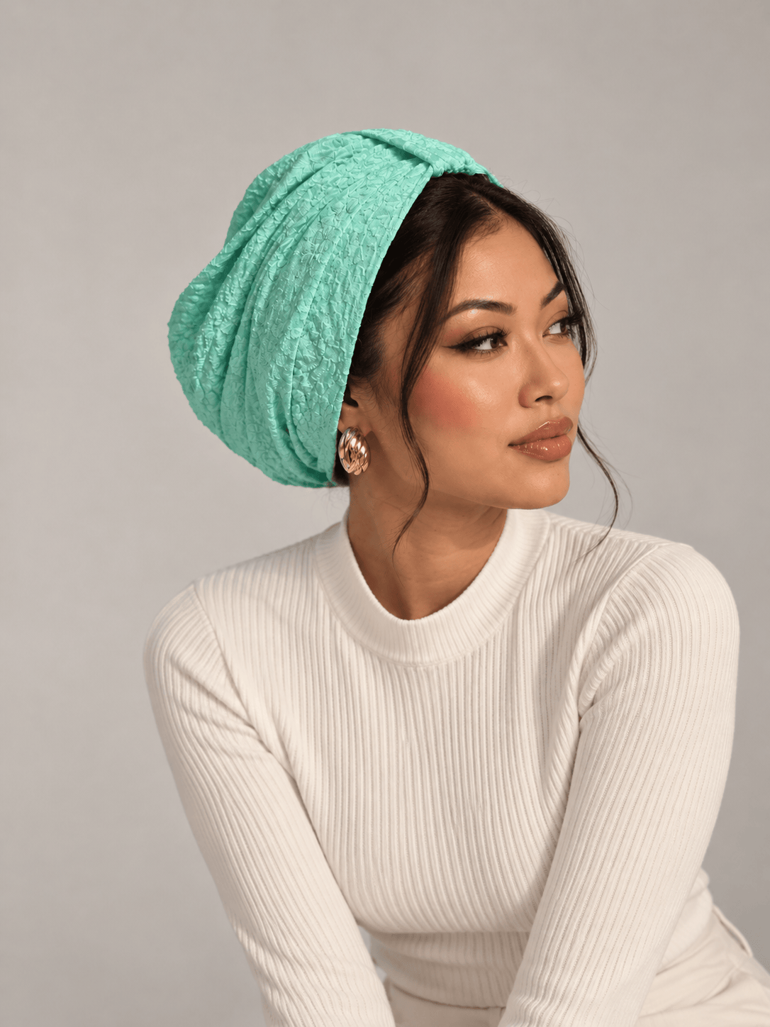 Turban Basic Printed Jersey - Pistachio