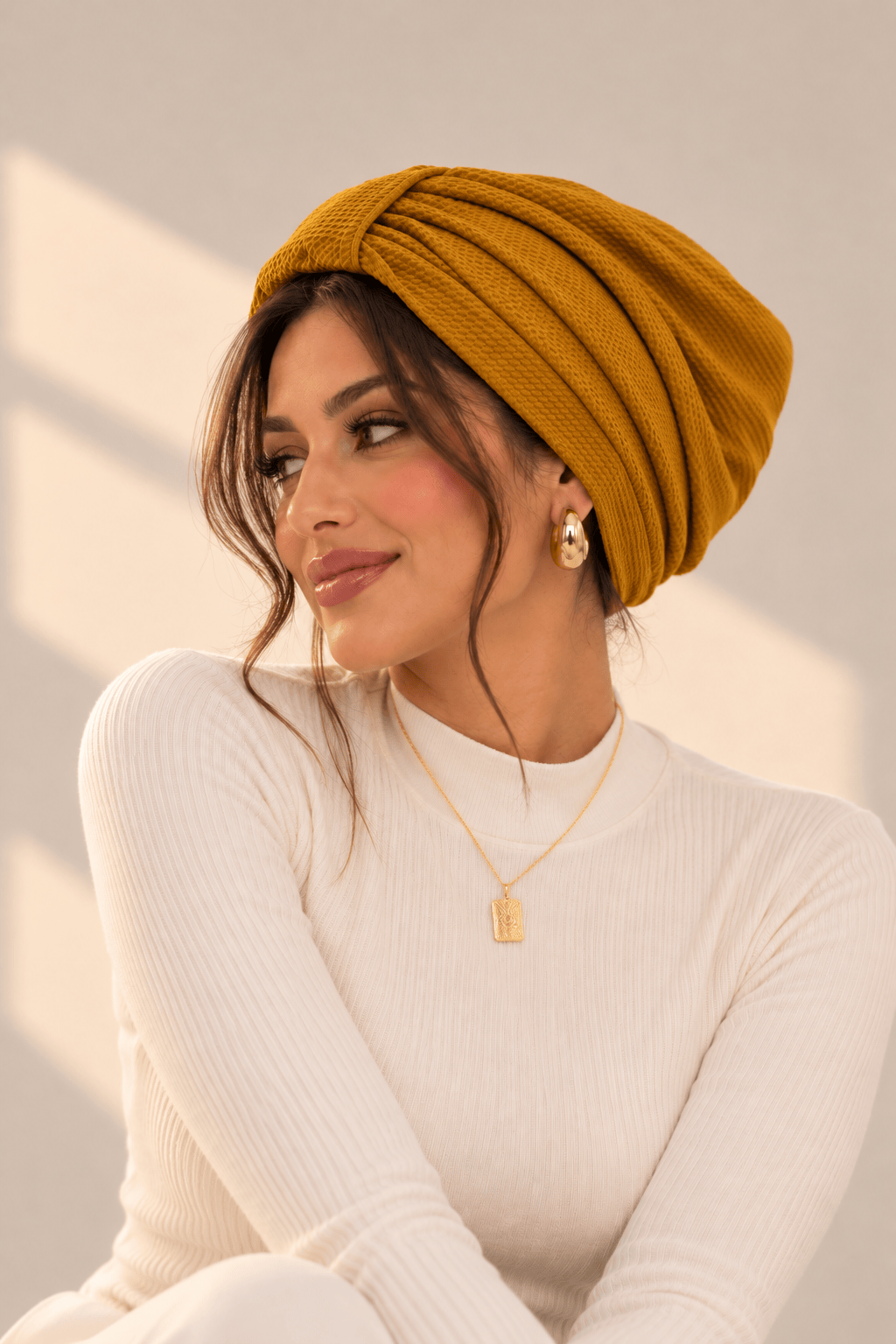 Turban Basic Rippled - Yellow
