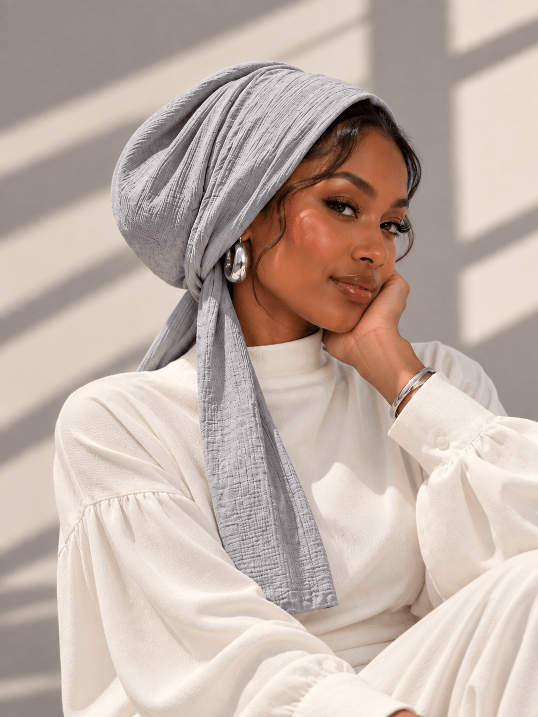 Beanie Wrap - Light Grey