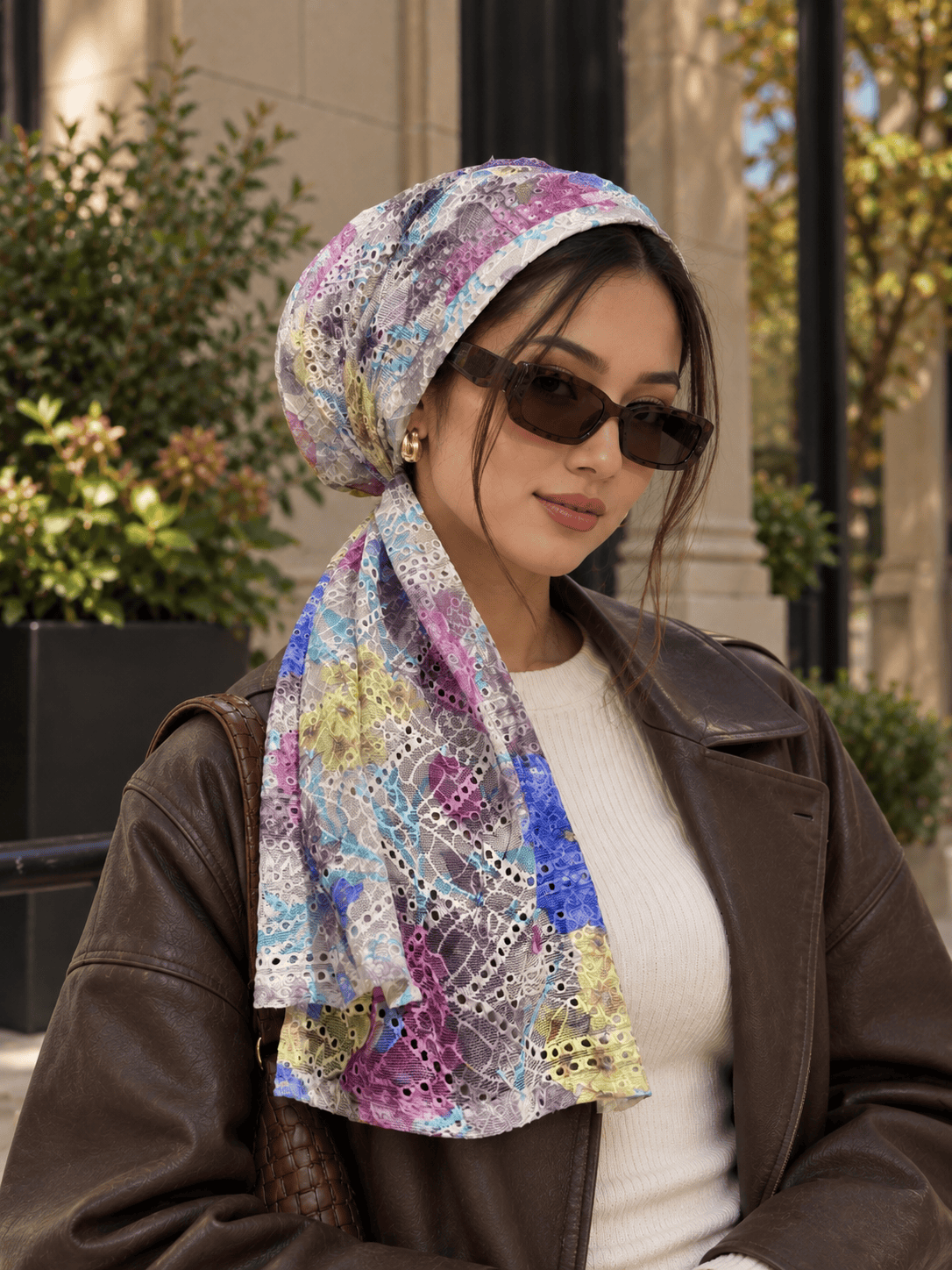Beanie Wrap Lace - Yellow Petals