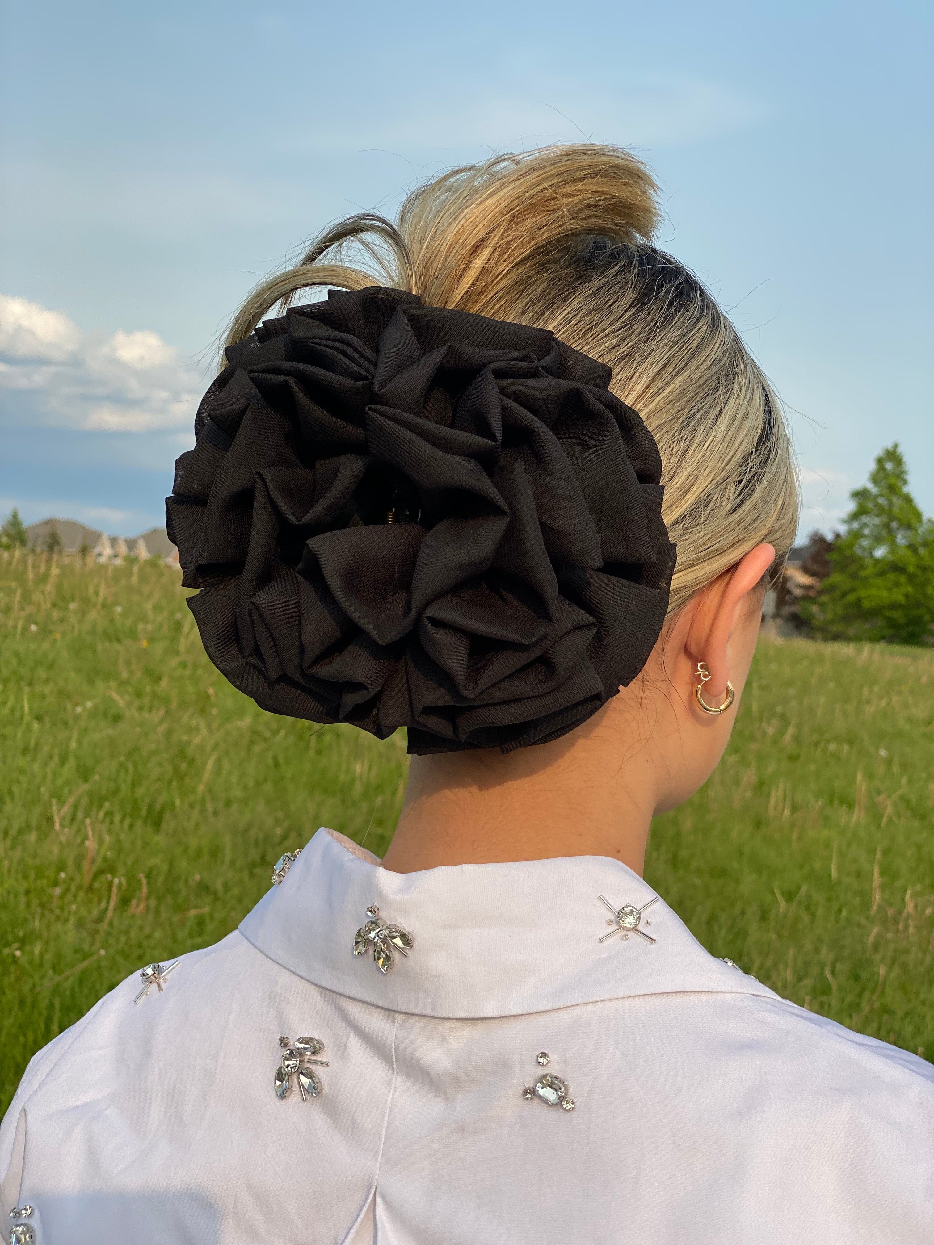 Volumizing Scrunchie Hair Clip - Black - XLarge size - Turban Couture