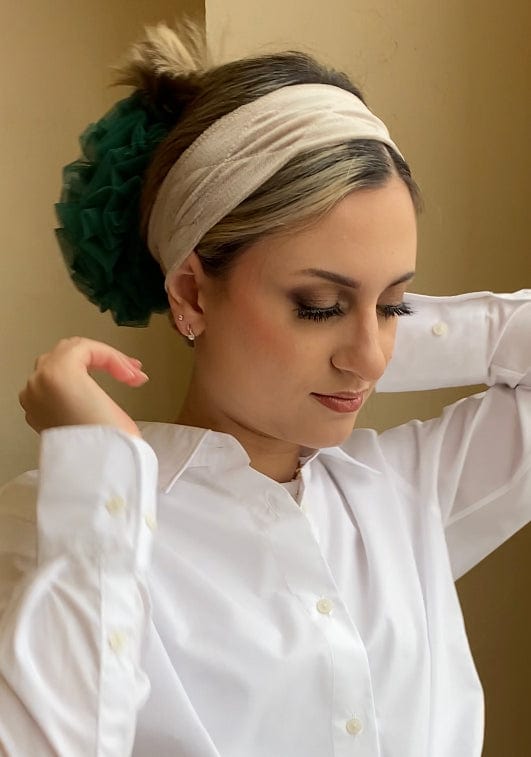 No-Slip Turban Velvet Headband - Nude - Turban Couture
