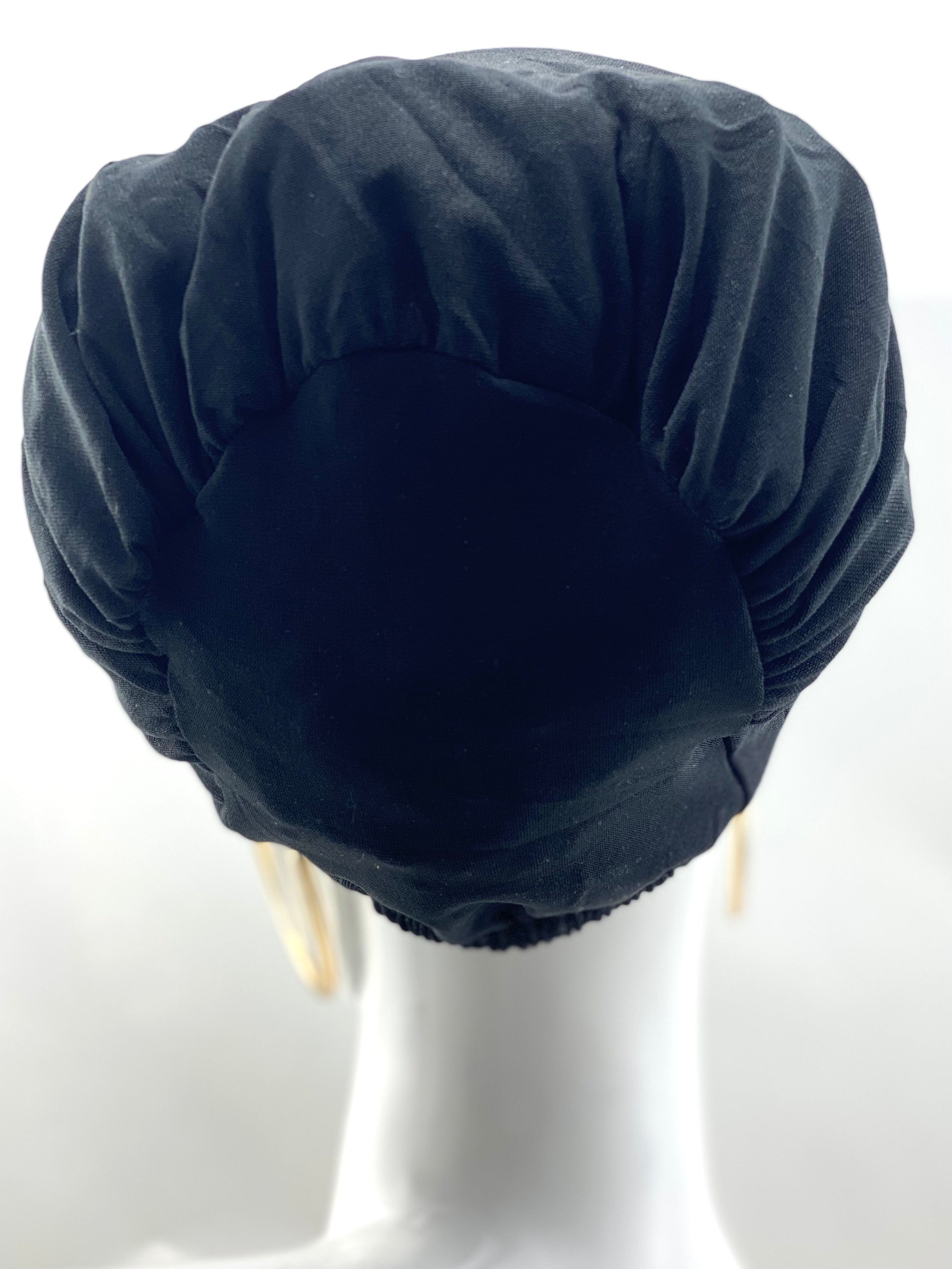 Hijabsandstuff Bonnet Bonnet Black Handmade Luxury Fashion Women Headwrap
