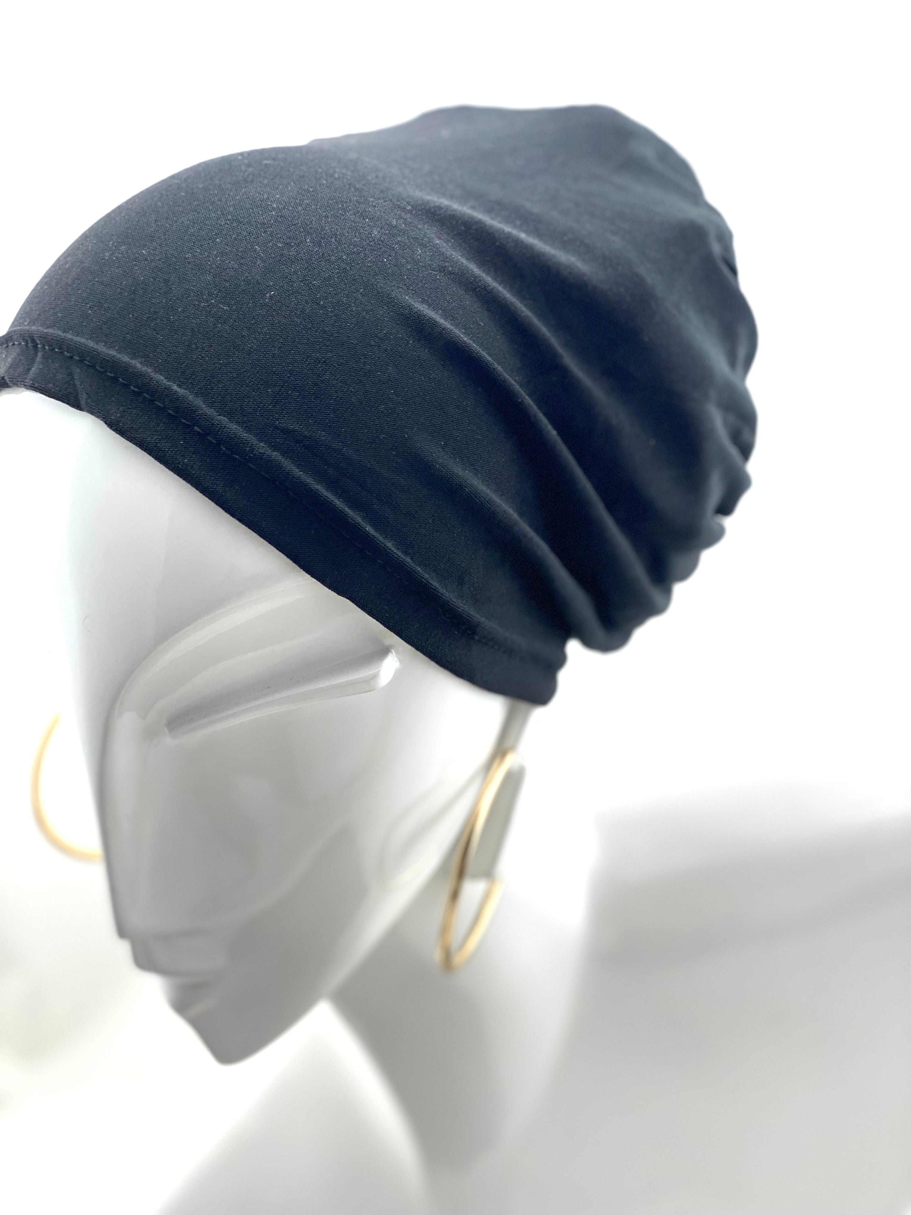 Hijabsandstuff Bonnet Bonnet Black Handmade Luxury Fashion Women Headwrap