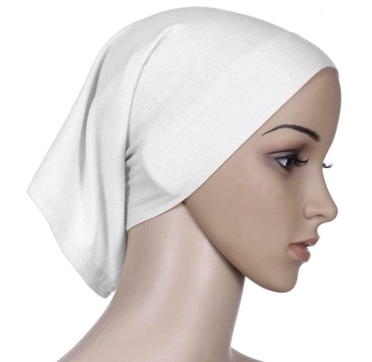Hijabsandstuff Under turban cap Under Turban Cap - White Handmade Luxury Fashion Women Headwrap