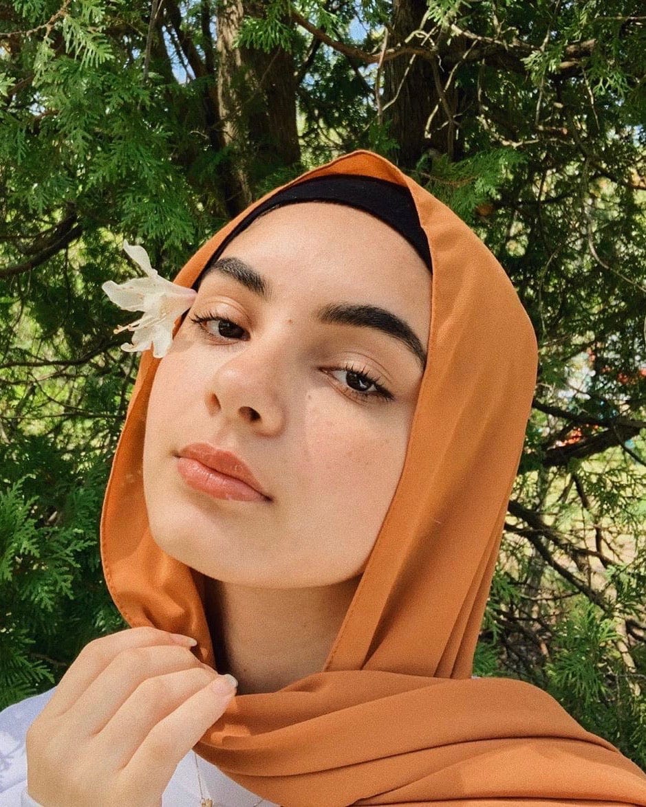 Chiffon Scarf - Caramel - Turban Couture