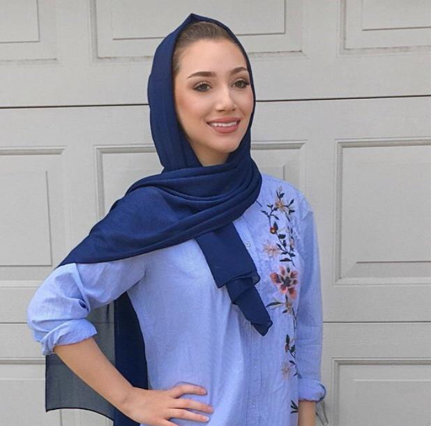 Chiffon Scarf - Night Blue - Turban Couture