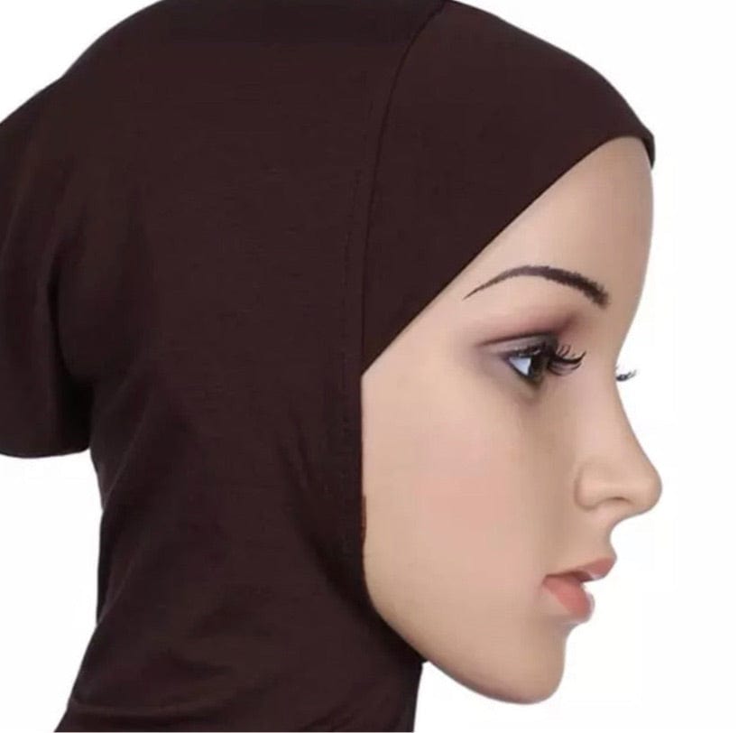 Under Turban Cap - Chocolate brown - Turban Couture