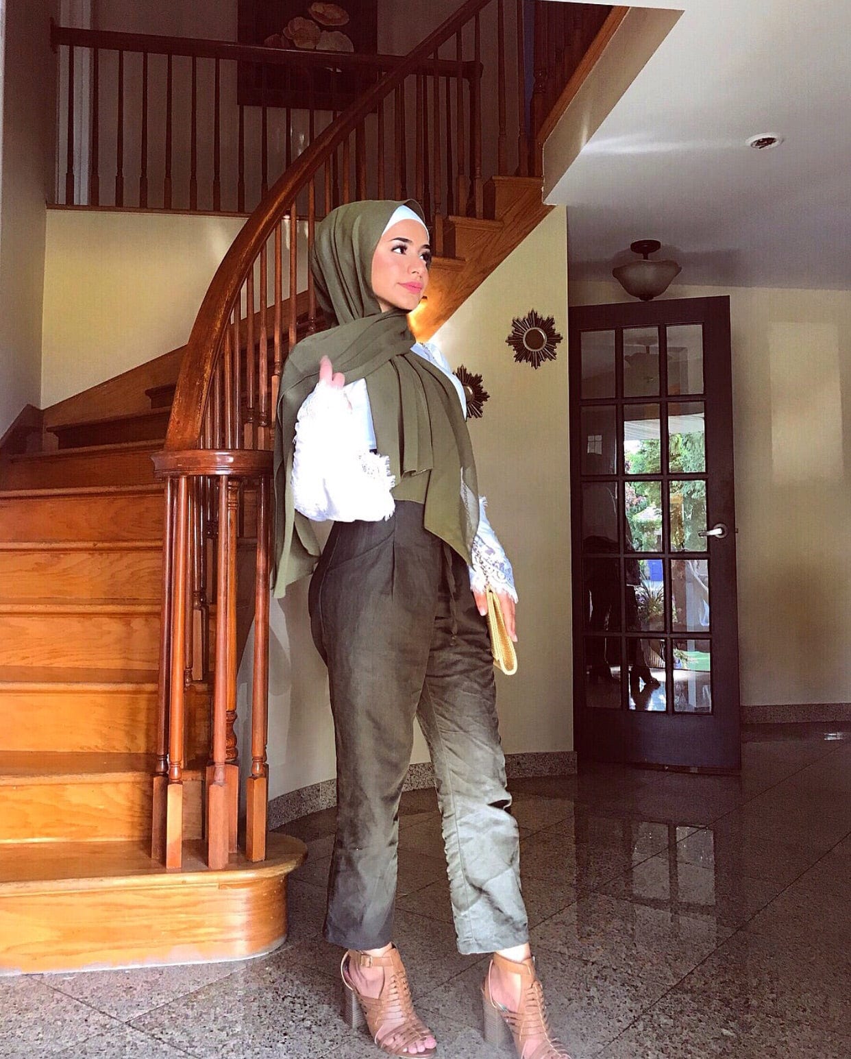 Chiffon Scarf - Olives - Turban Couture