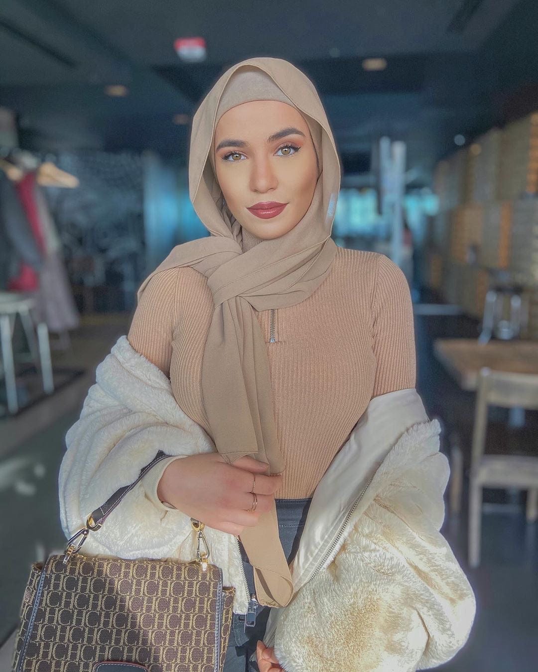 Chiffon Scarf - Camel - Turban Couture