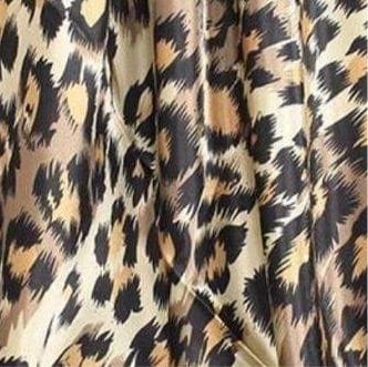 Printed Square Satin Scarf - Leopard - Turban Couture