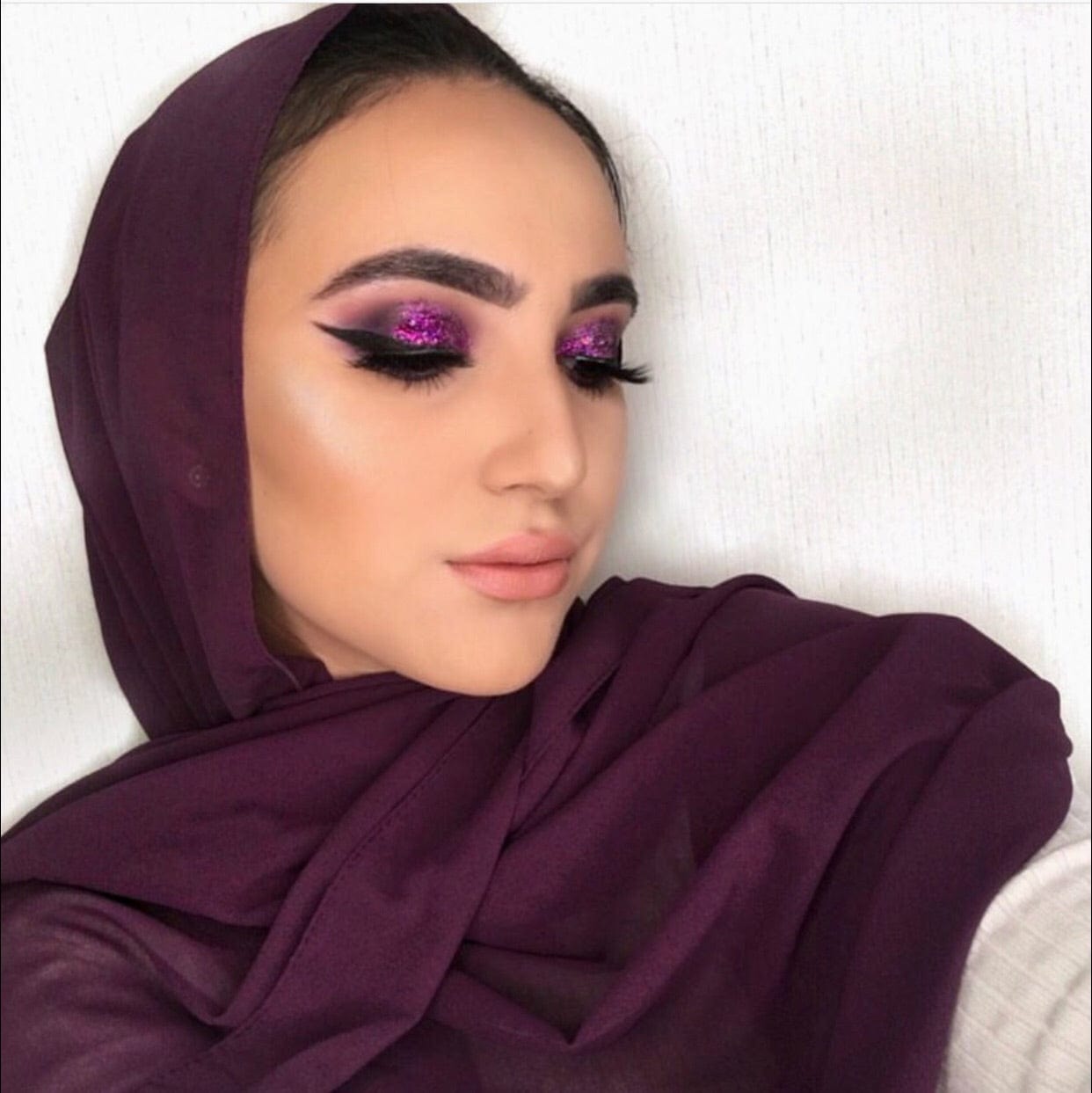 Chiffon Scarf - Grapes Splash - Turban Couture