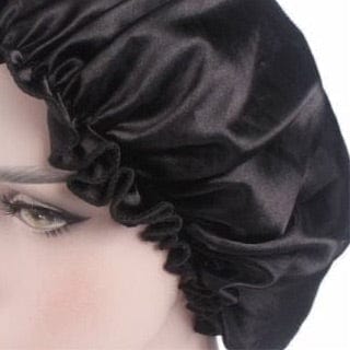Bonnet Satin - Black - Turban Couture