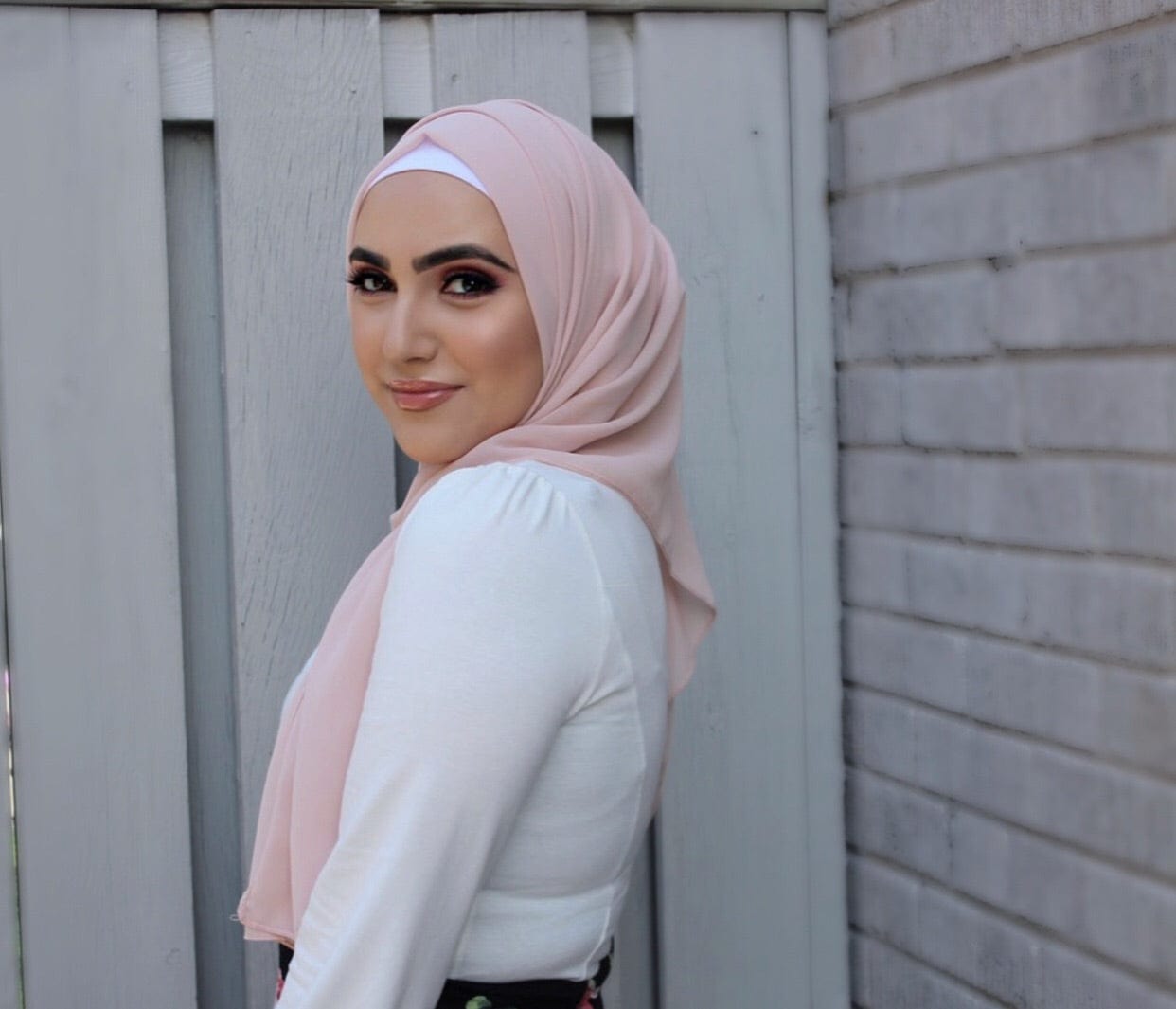 Chiffon Scarf - Pale pink - Turban Couture