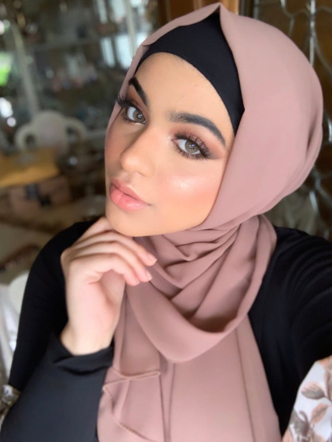 Chiffon Scarf - Light Khaki - Turban Couture