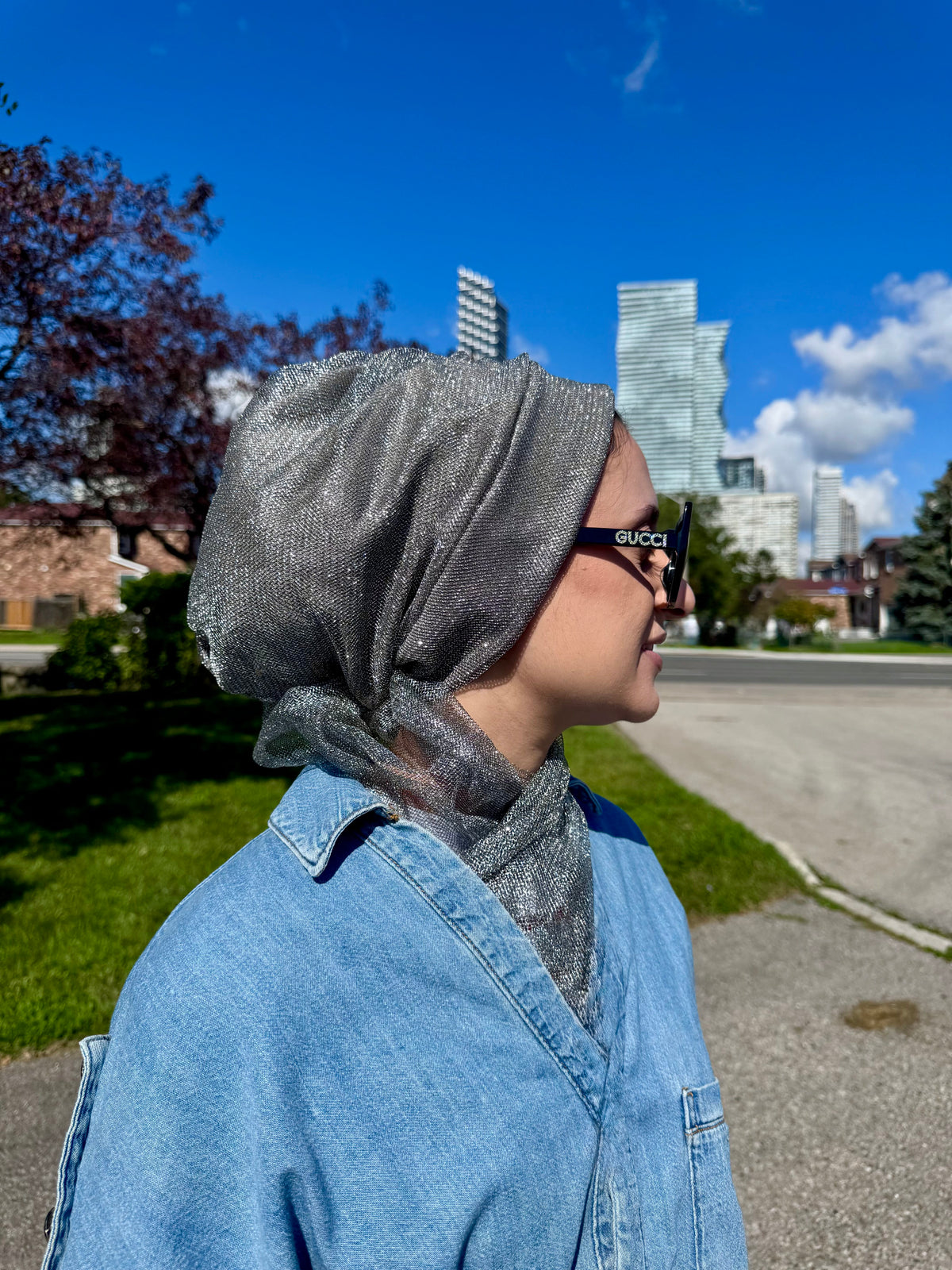 Beanie Tulle Knit - Silver