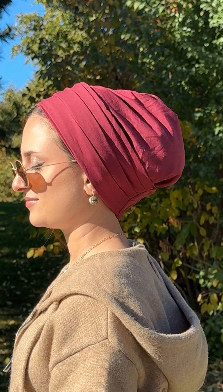 Beanie 2 pieces Jersey Set - Burgundy