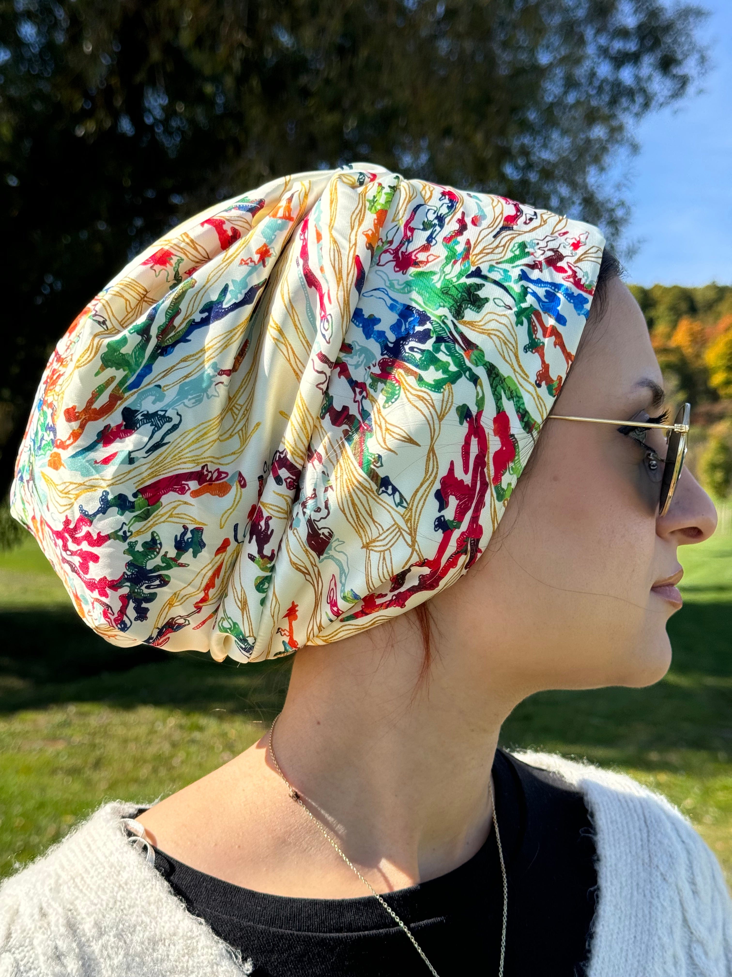 Beanie Satin - Floral