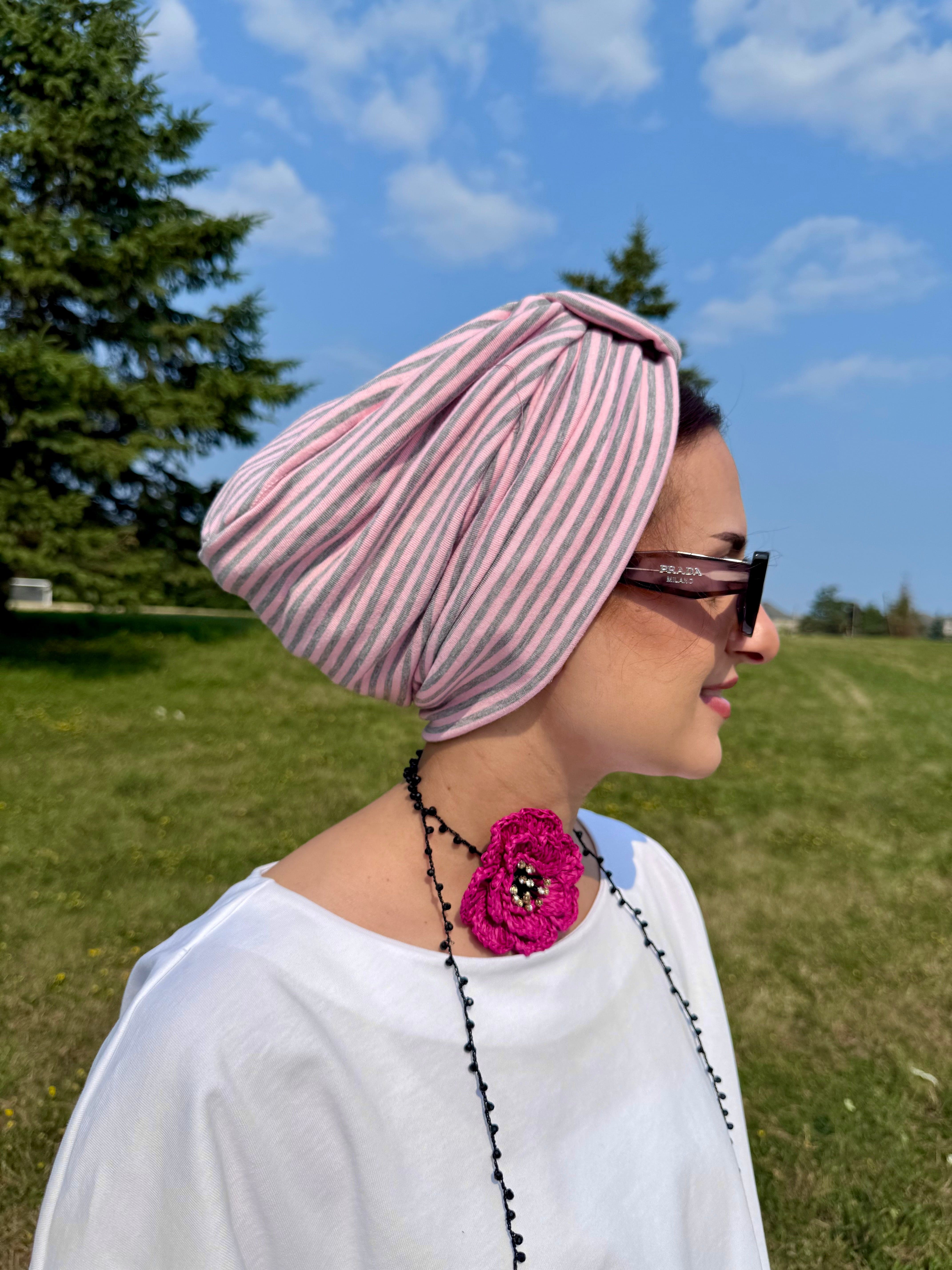 Turban Basic Jersey - Pink Grey