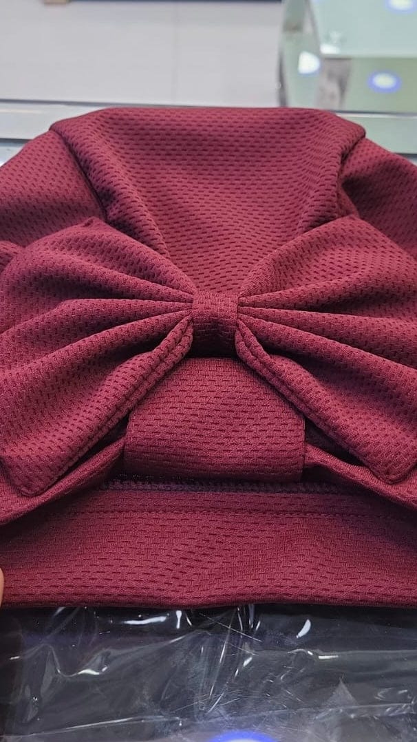 Turban Bow - Burgundy new