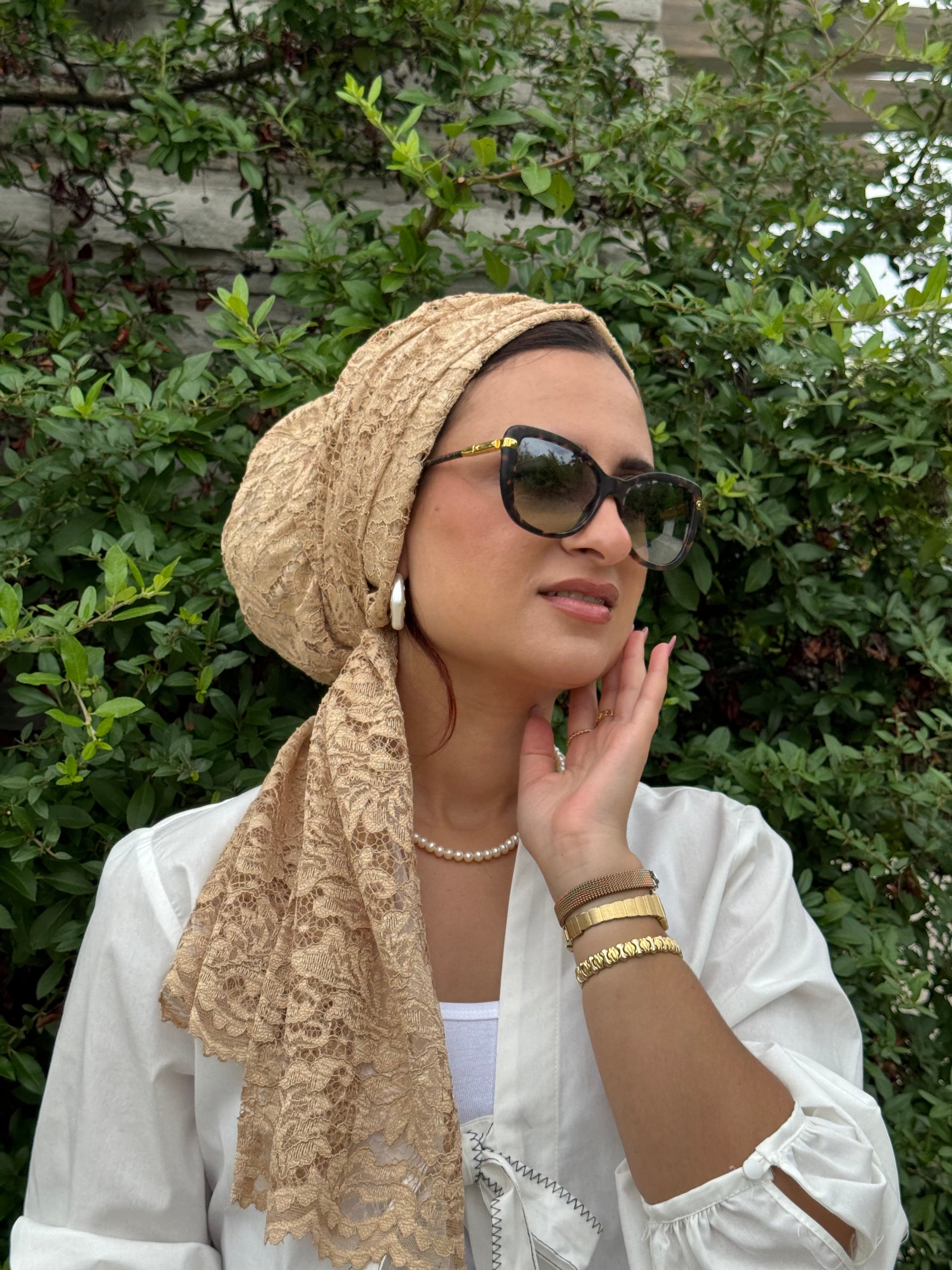 Beanie Wrap Lace - New Nude