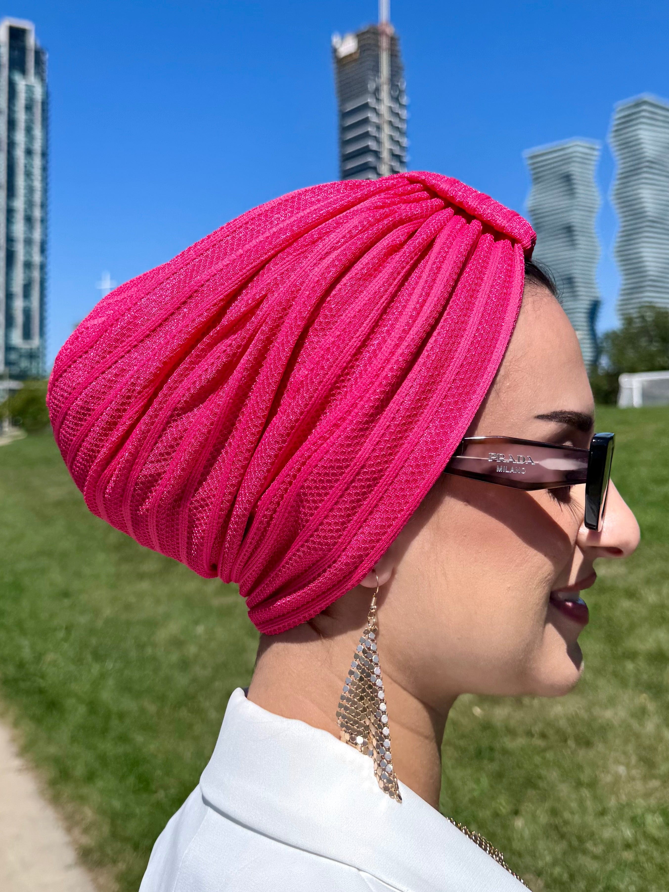 Turban Printed - Rose