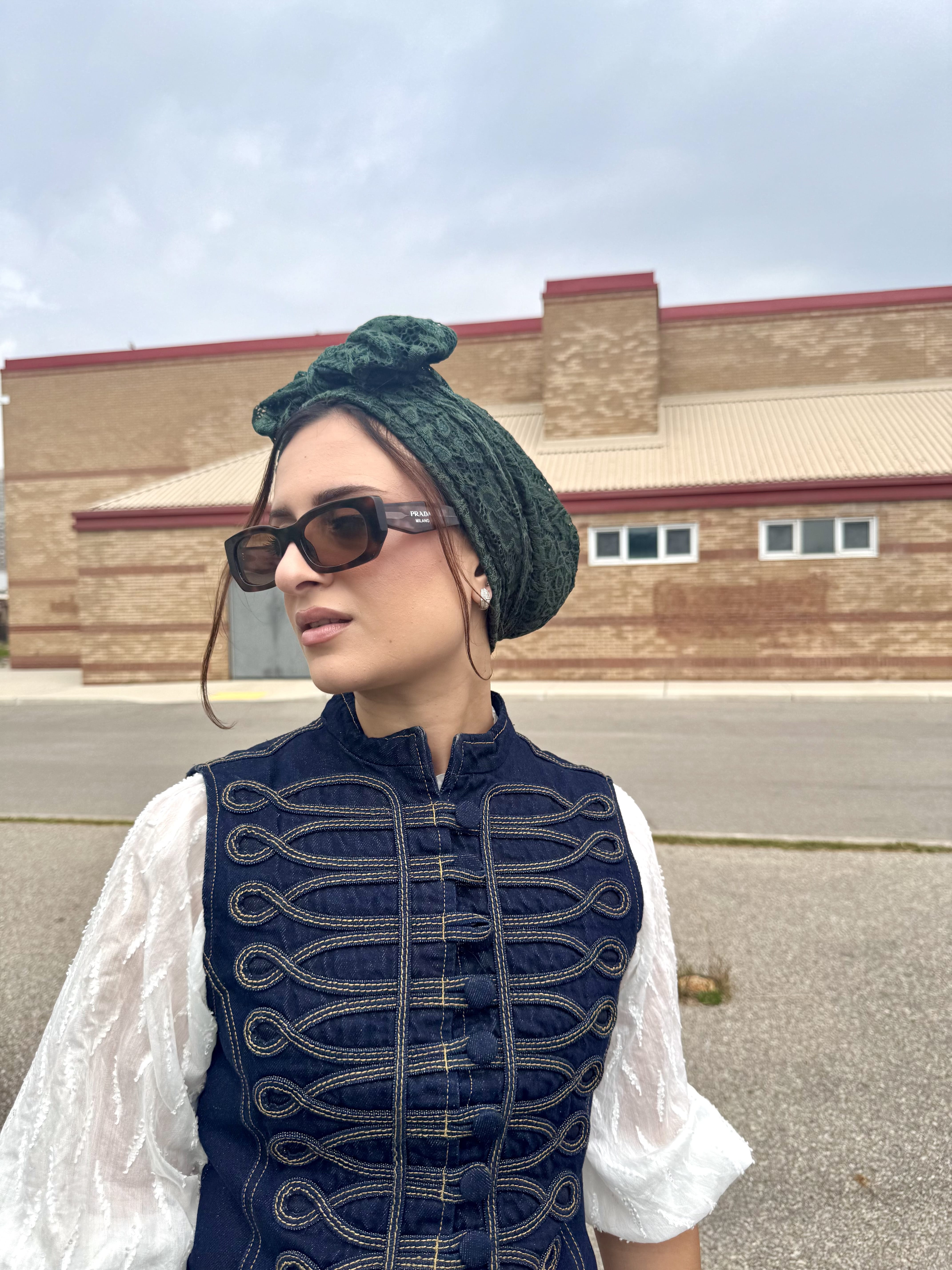 Beanie Wrap Lace - Green Jungle