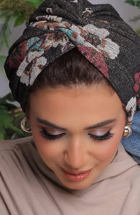 Beanie Shimmer Cross Front Tulle - Floral Gold
